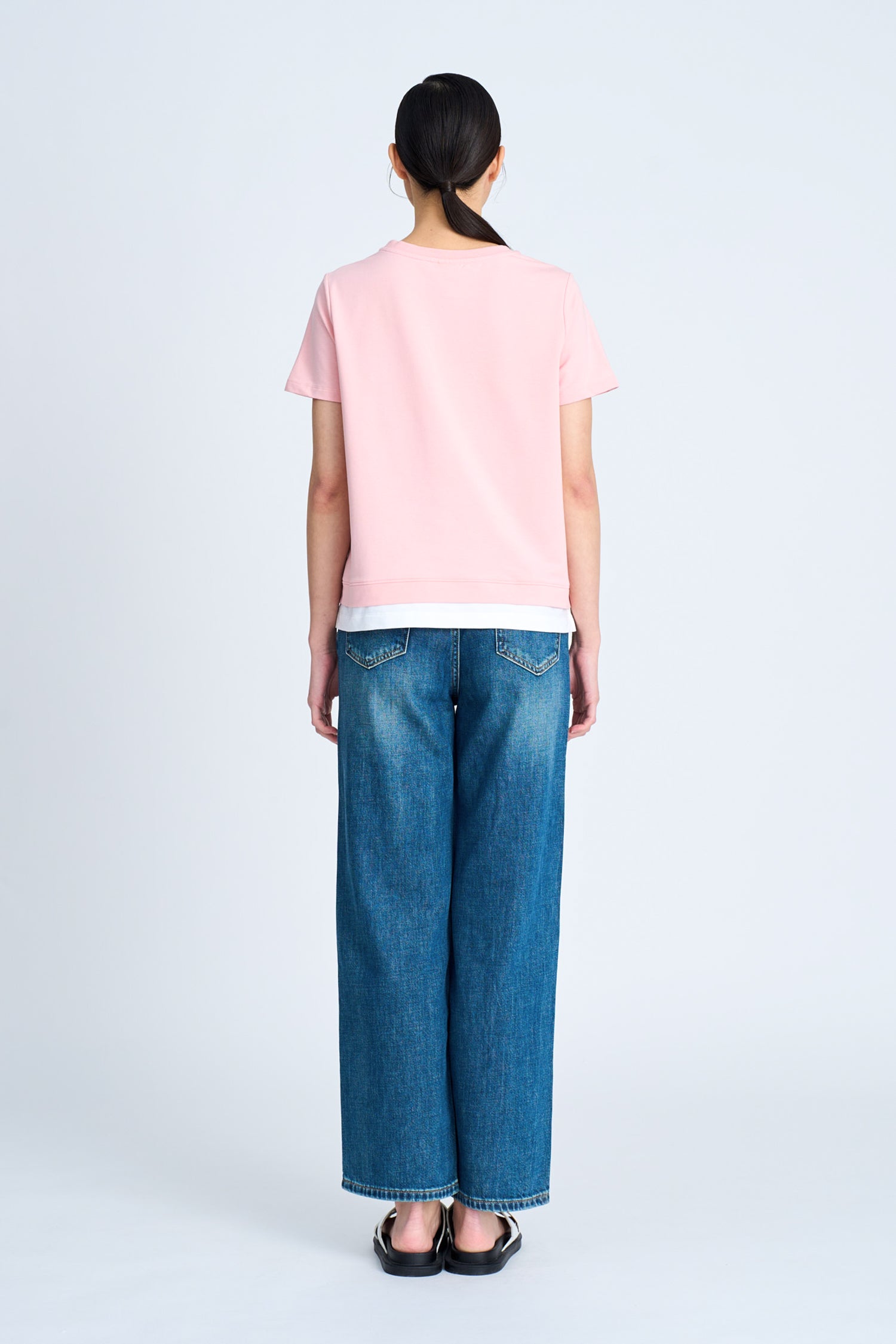 Double Hem Tee - Blush
