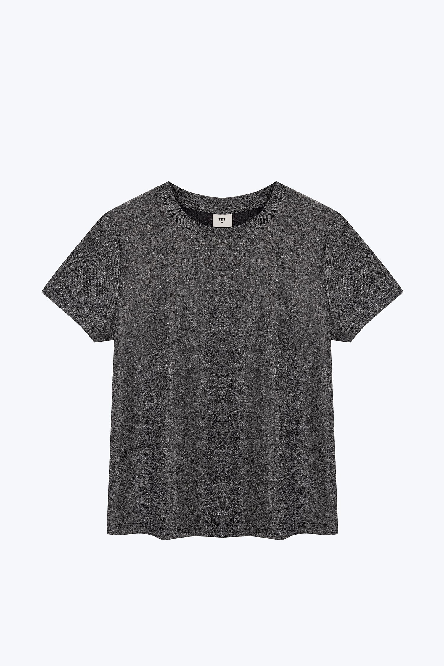 Shimmer Crew Neck Tee - Shimmer Black