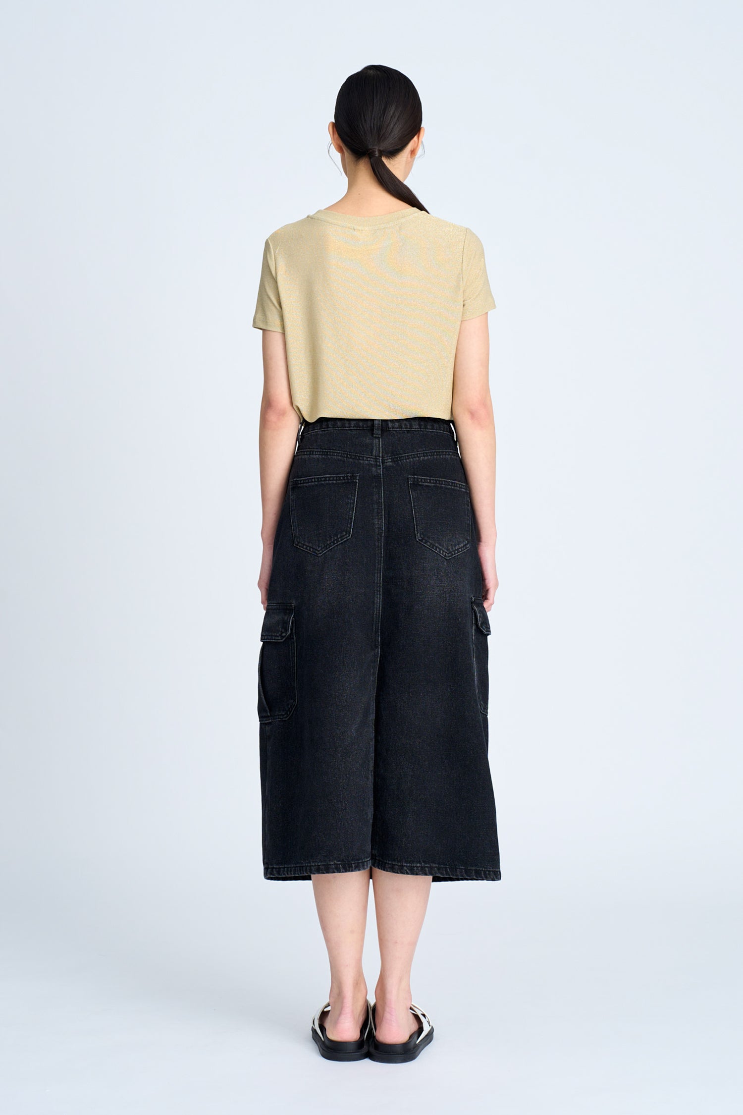 Shimmer Crew Neck Tee - Shimmer Gold