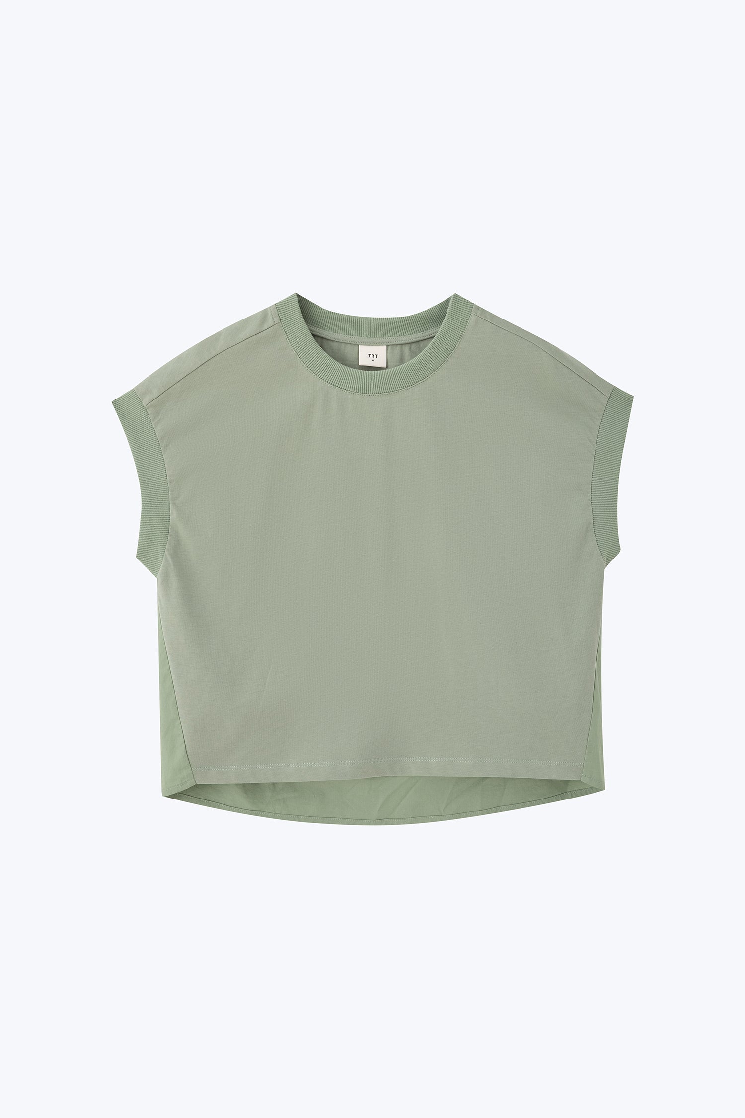 Ribbed Collar Tee - Pistachio