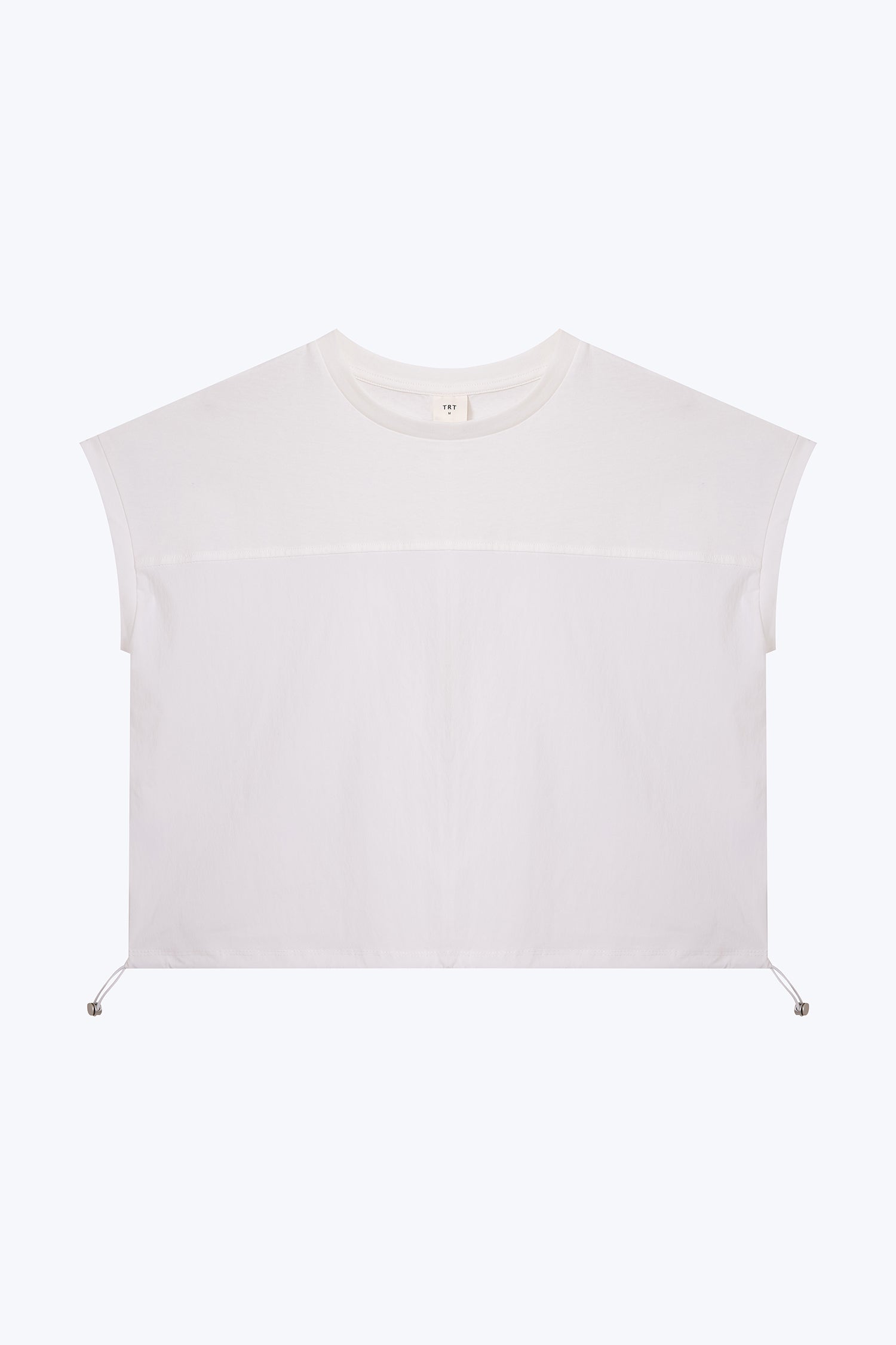 Drawcord Hem Tee - Cream