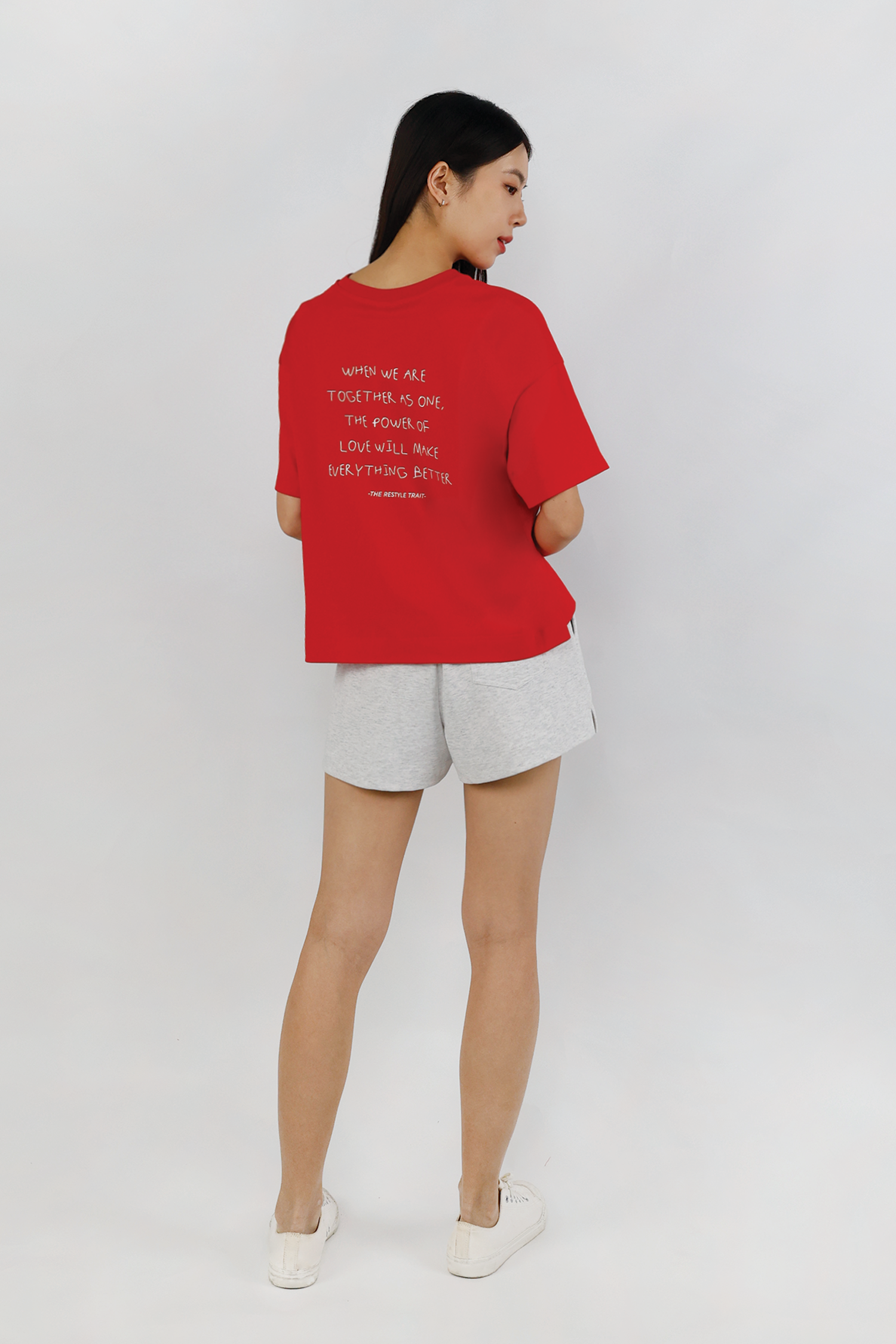 Pull-up Sweat Shorts - Light Grey