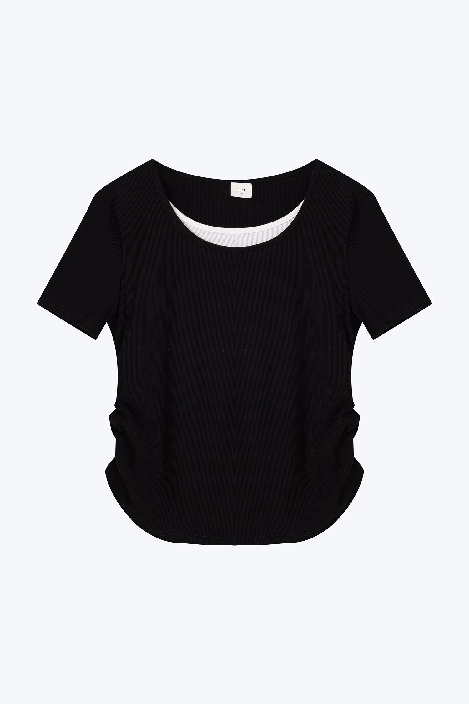 Double Collar Tee - Black
