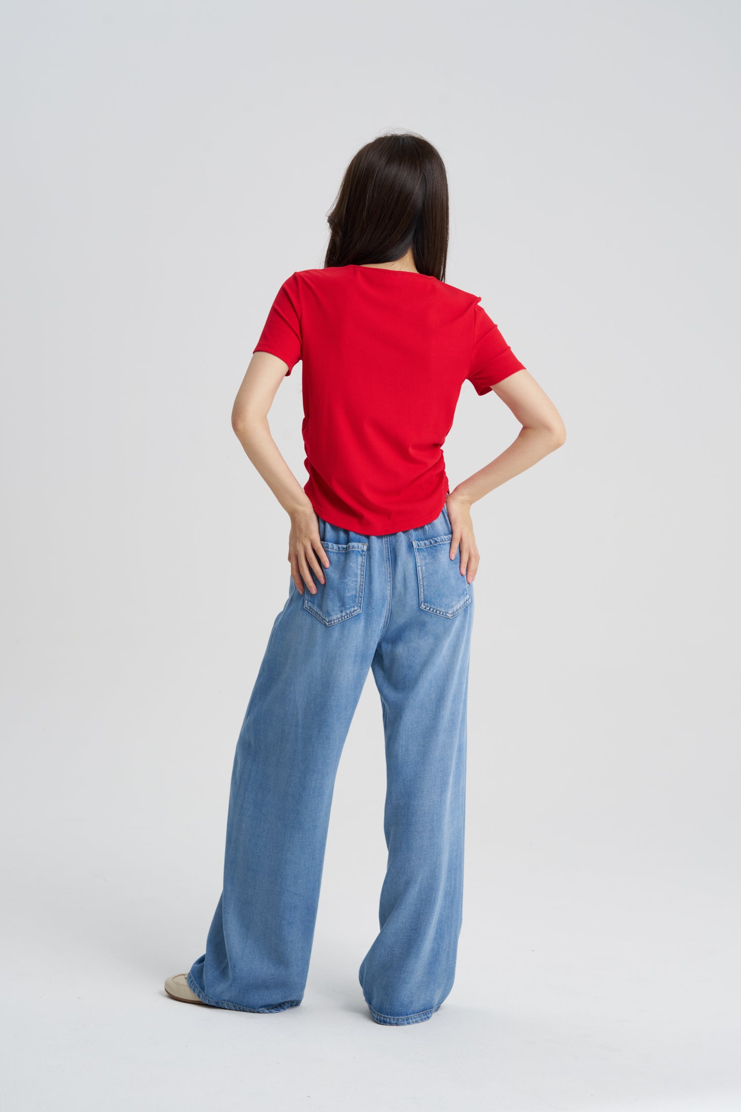 Double Collar Tee - Red