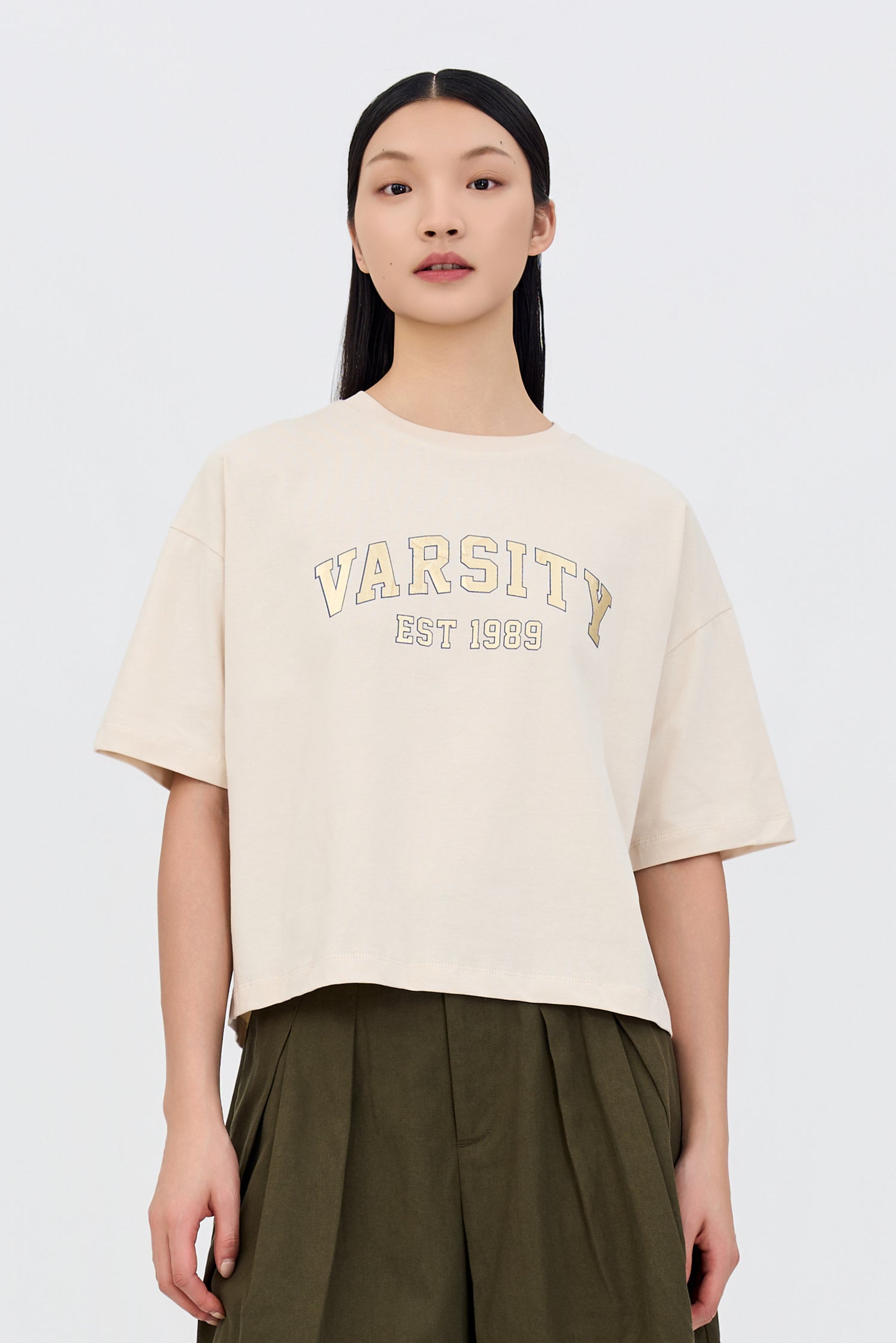 Varsity Graphic Tee - Sand