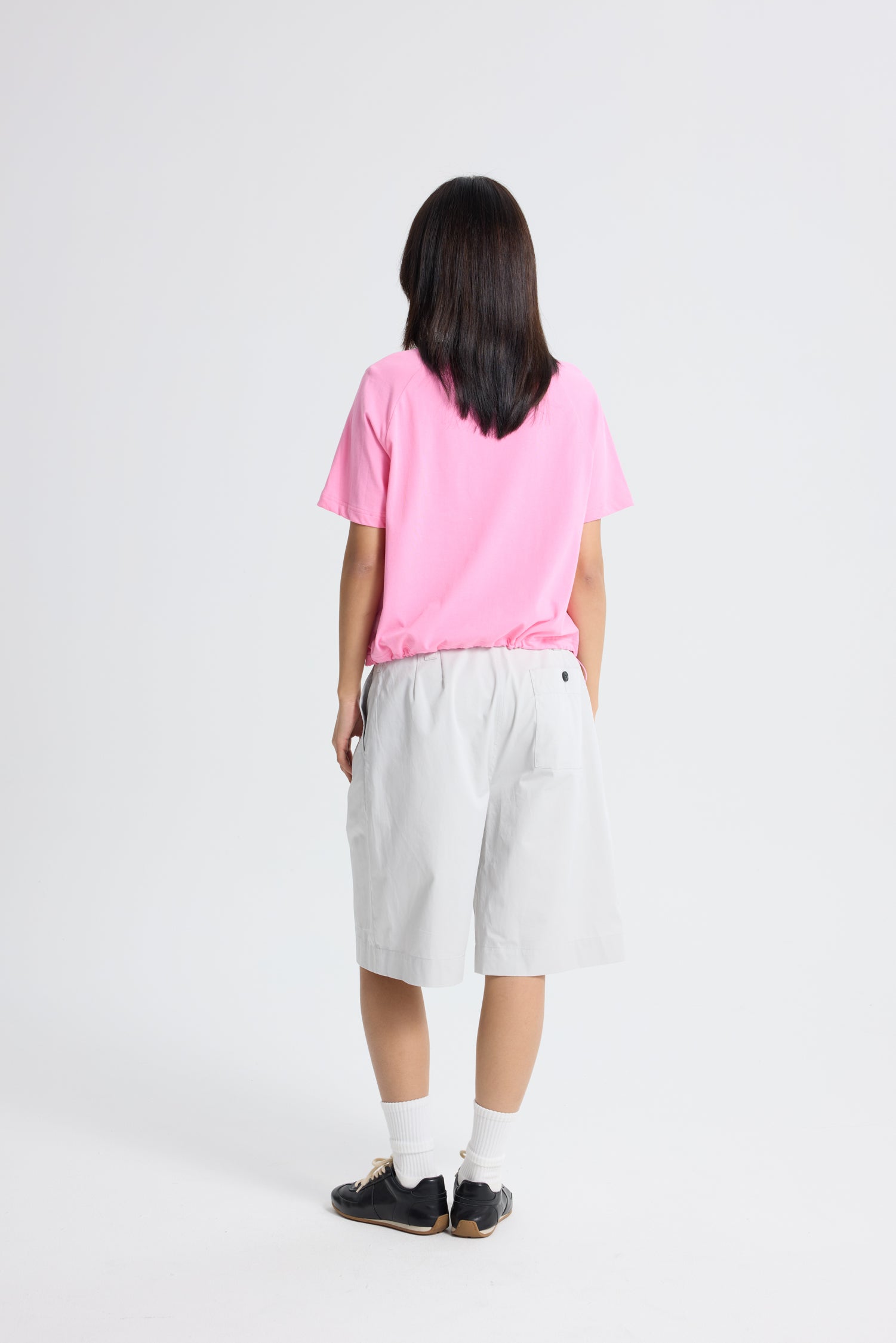 Drawcord Hem Tee - Pink