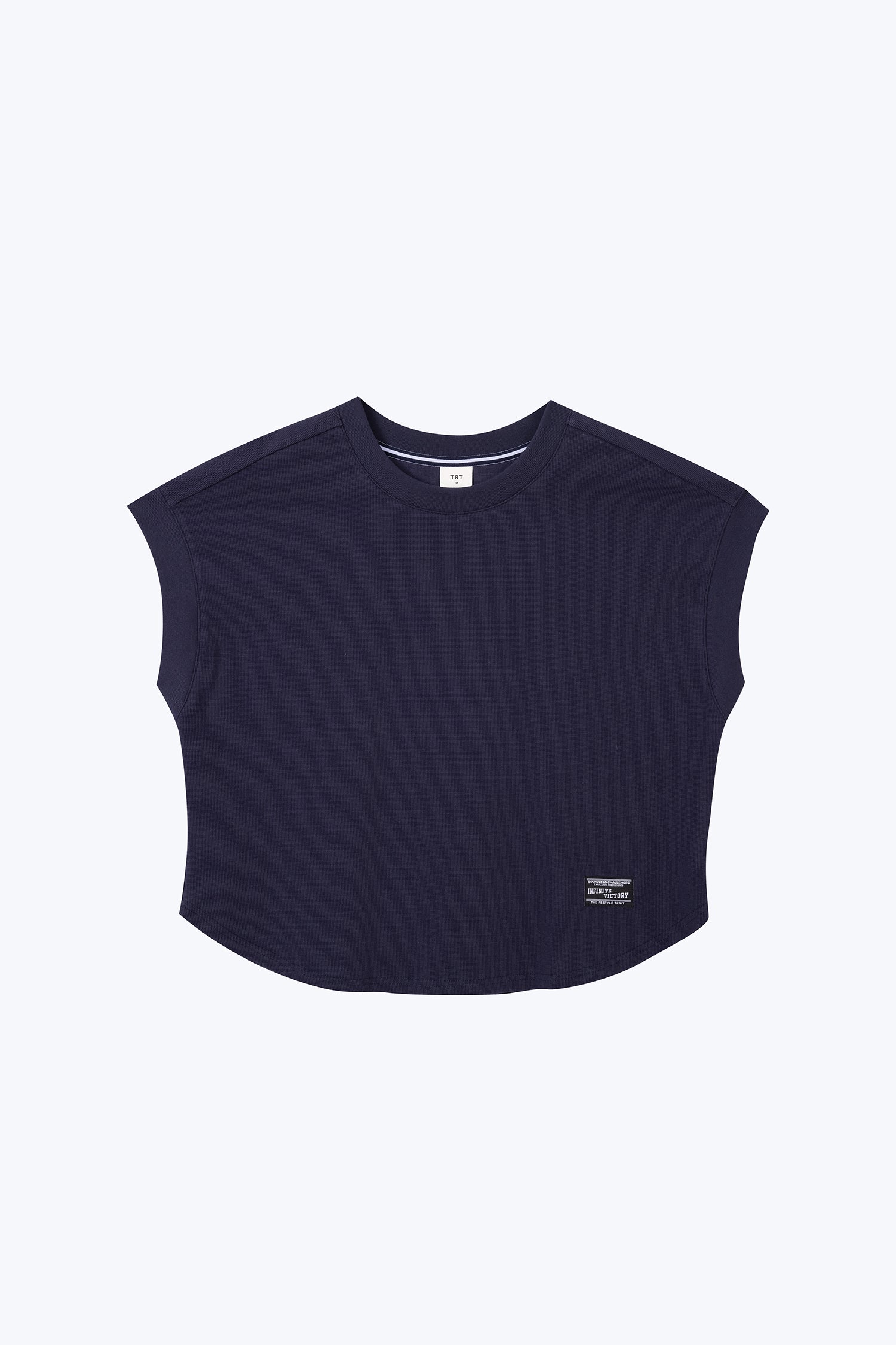 Ribbed Cuff Tee - Navy