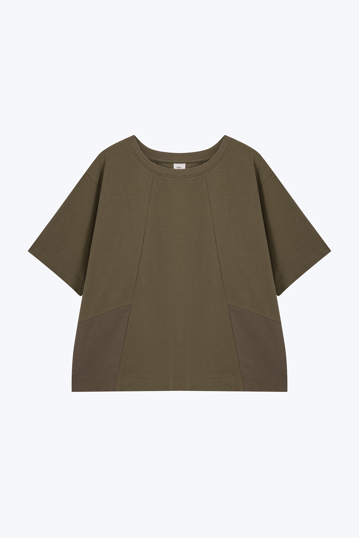 Structured Box Fit Tee - Army Green