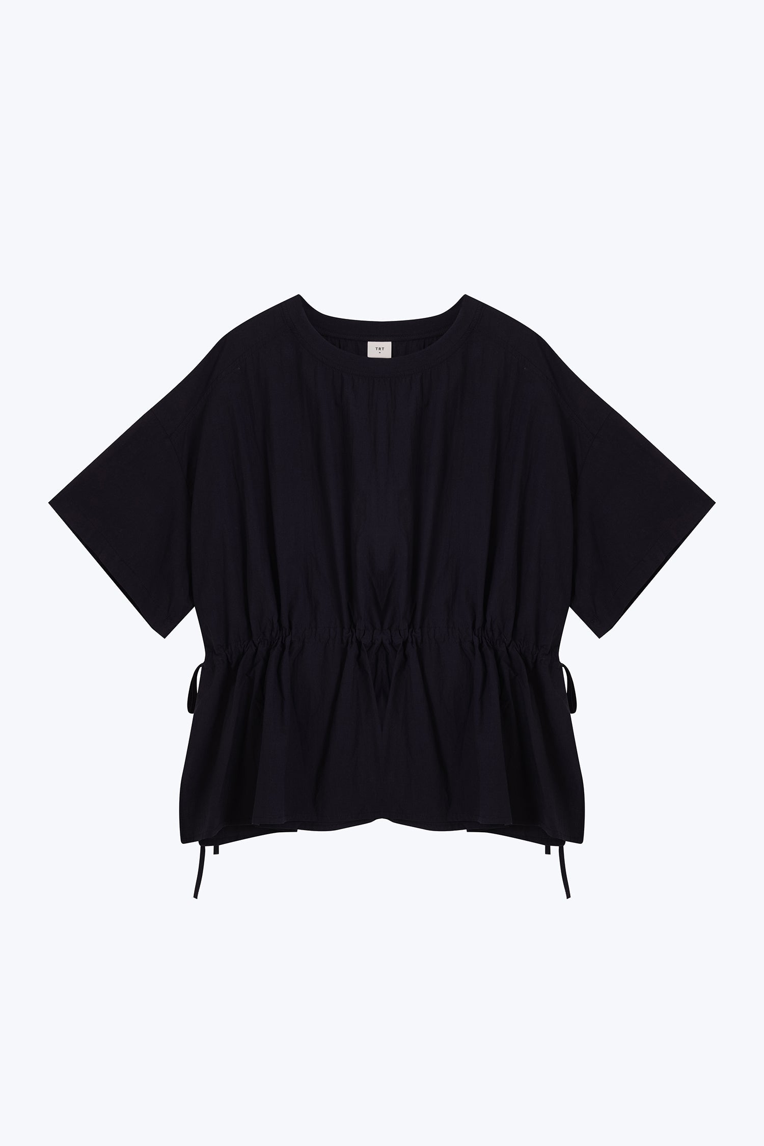 Drawstring Waist Tee - Black