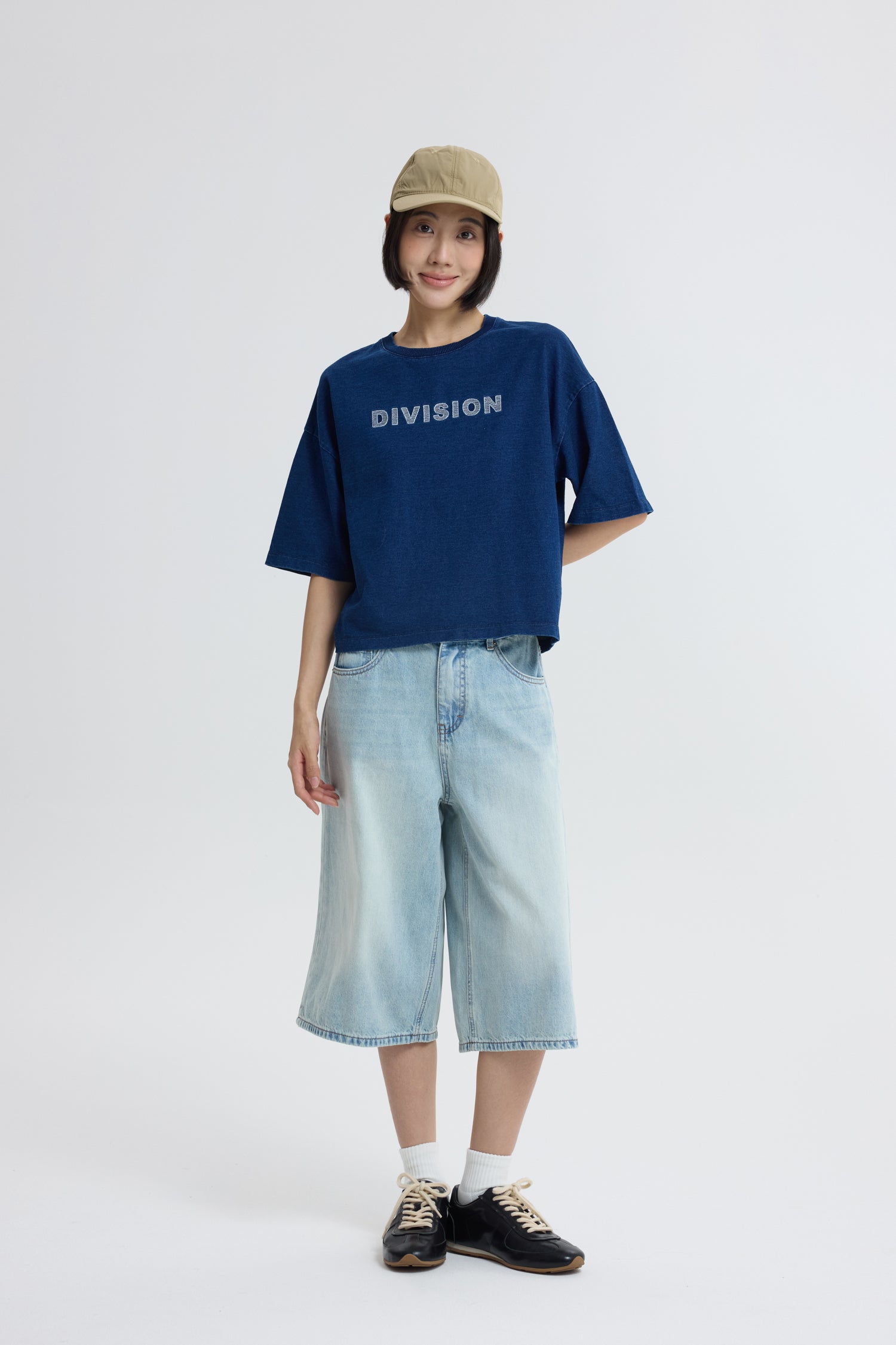 Embroidery Tee - Dark Denim