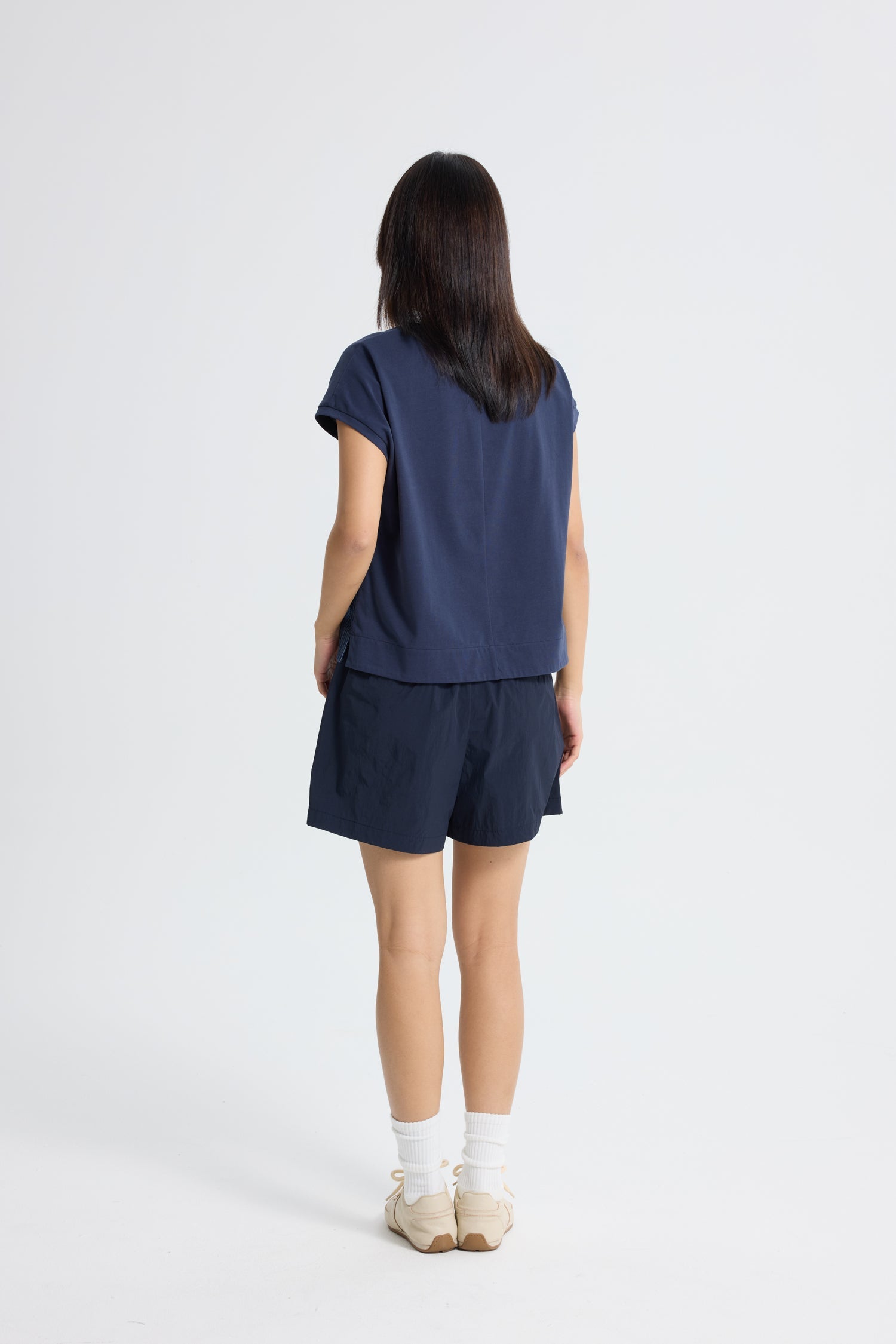 Boxy Fit Top - Navy Stripes