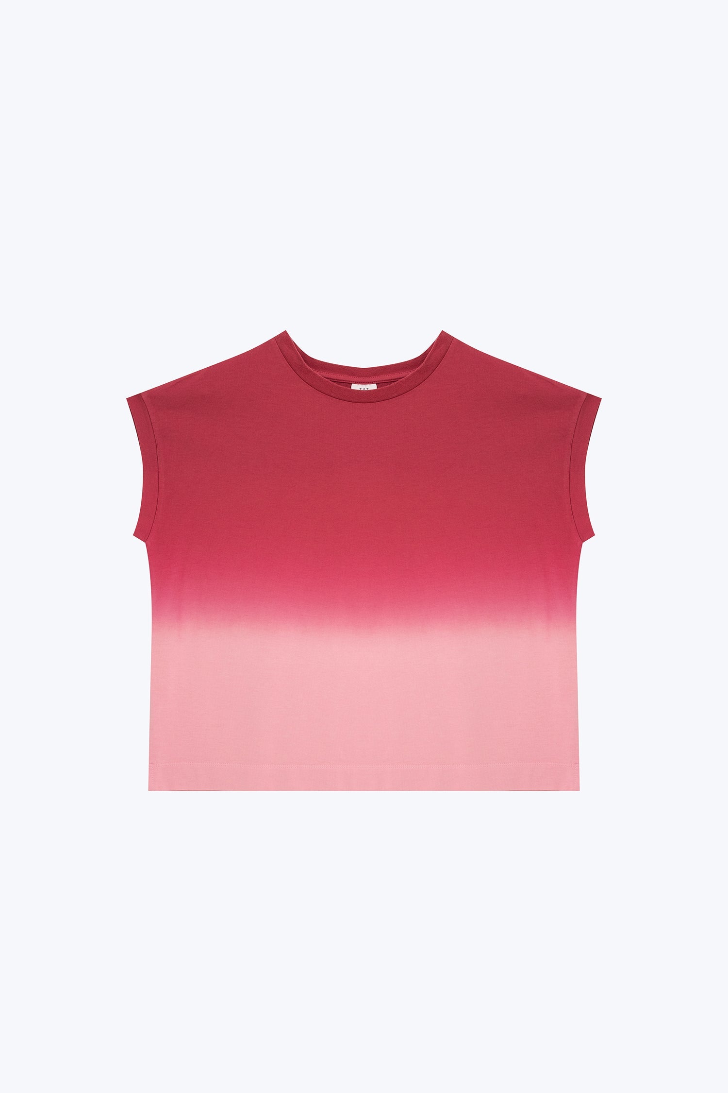 Ombre Cap Sleeve Tee - Burgundy