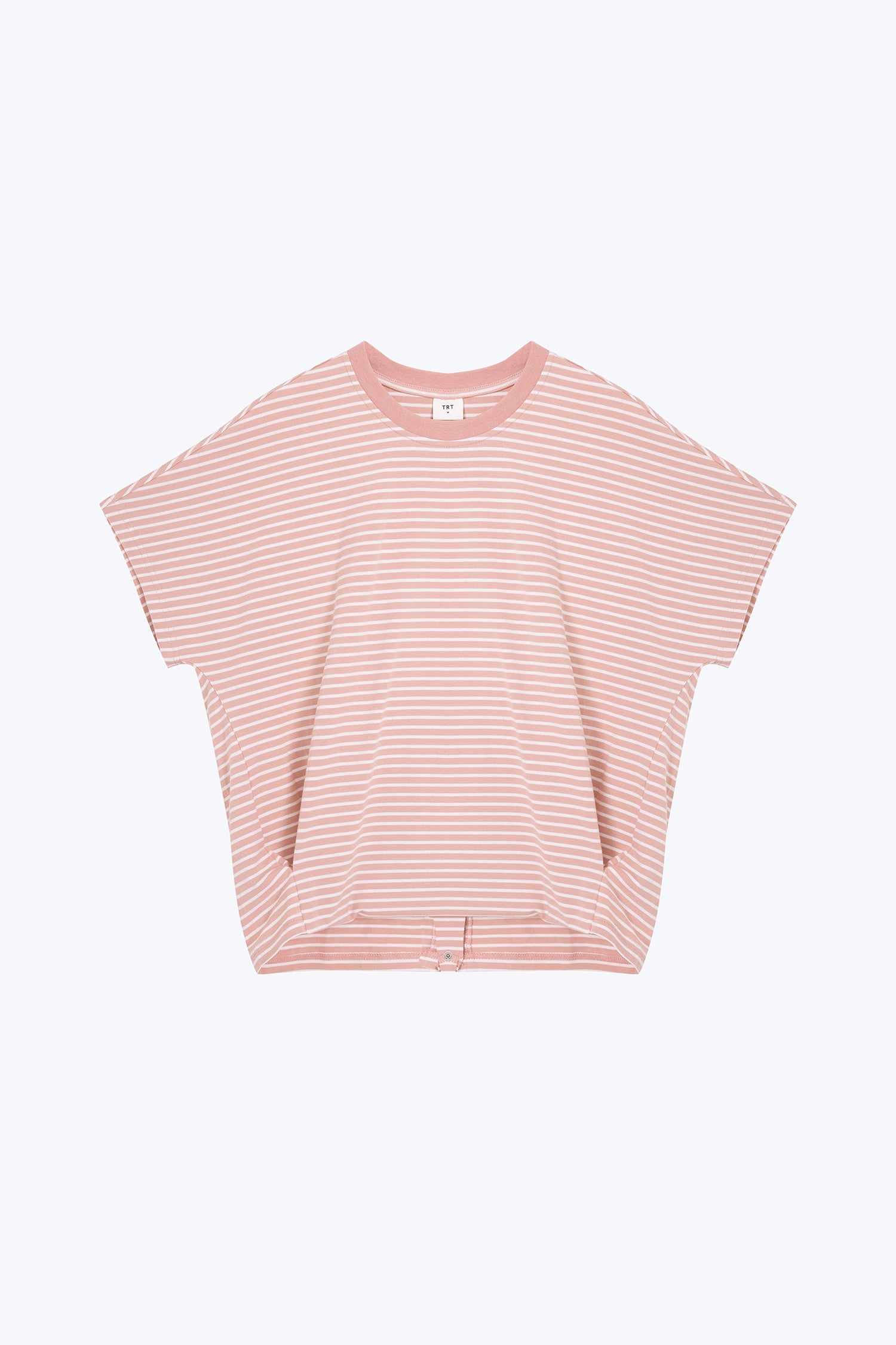 Stripe Snap Button Tee - Blush Stripes