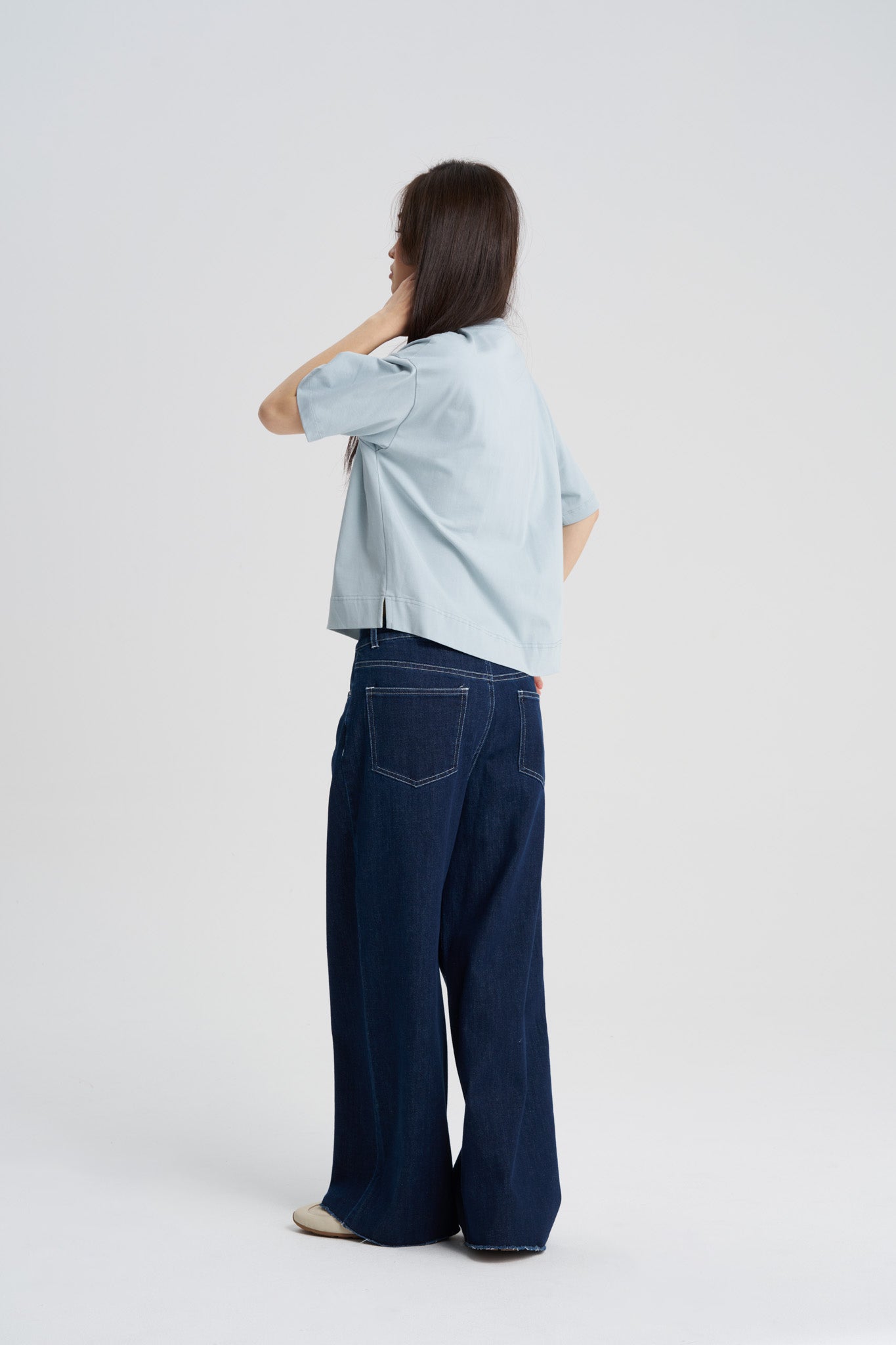 Rope Line Tee - Dusty Blue
