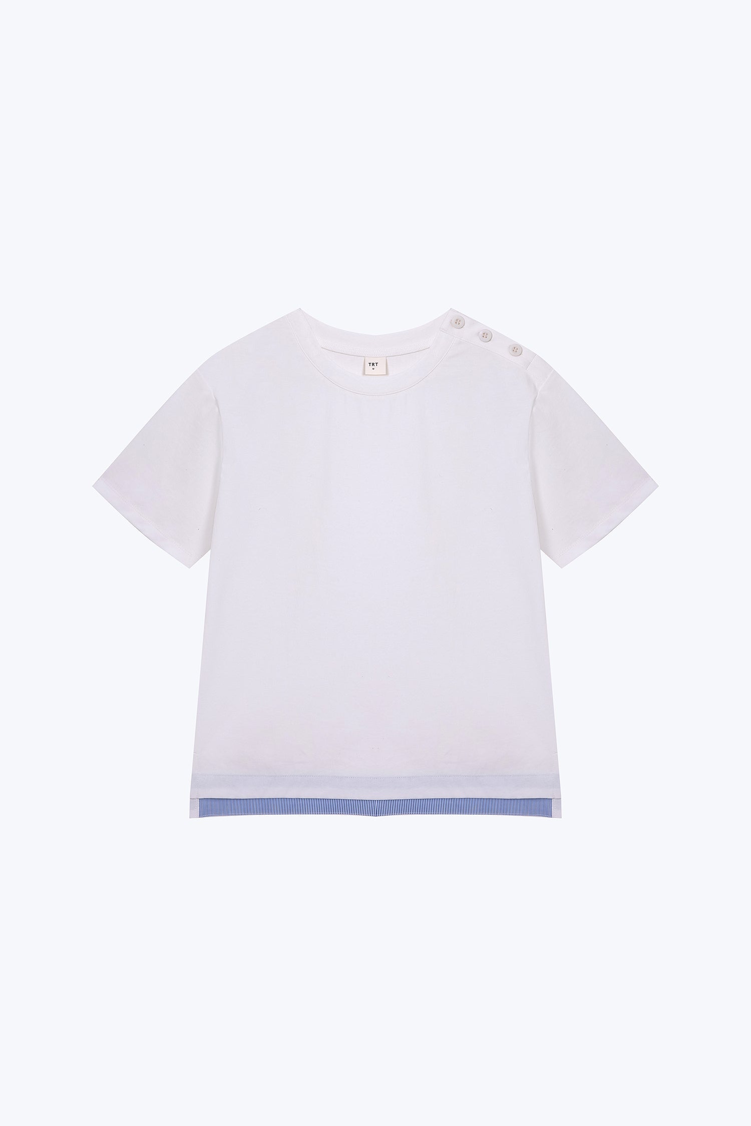 Shoulder Button Tee - Cream
