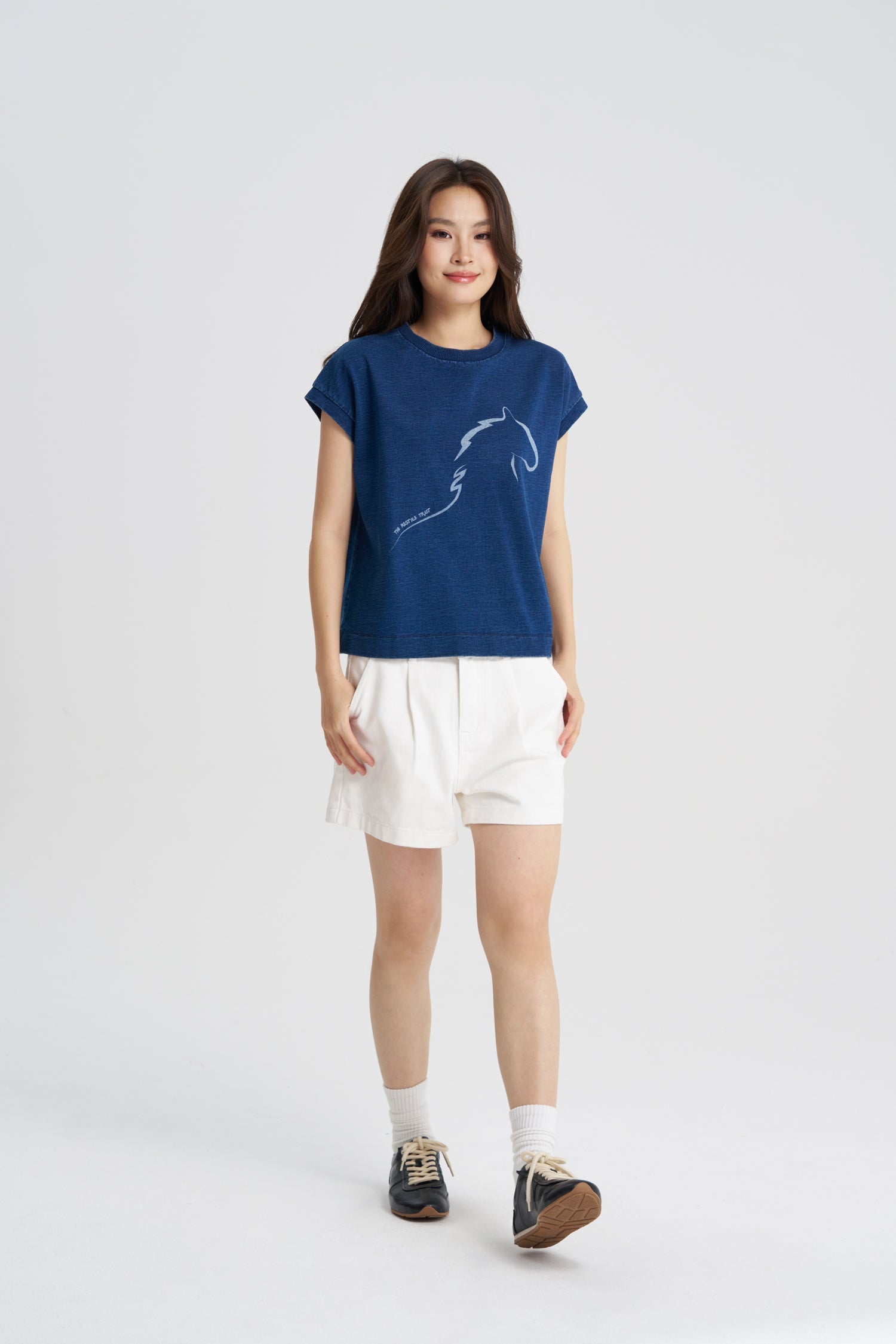 Denim Horse Tee - Denim