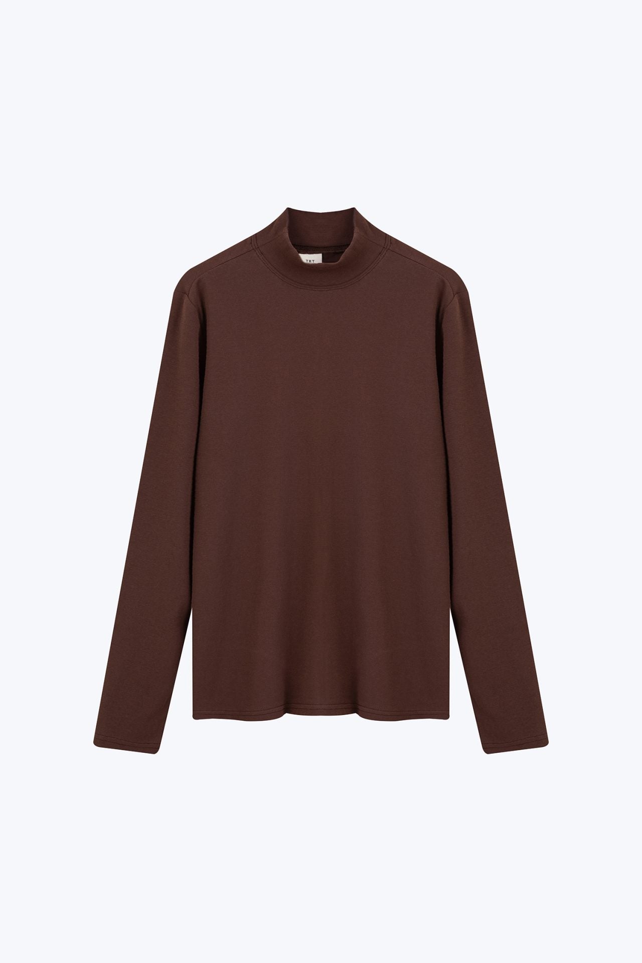 Ribbed Collar Long Sleeve Tee