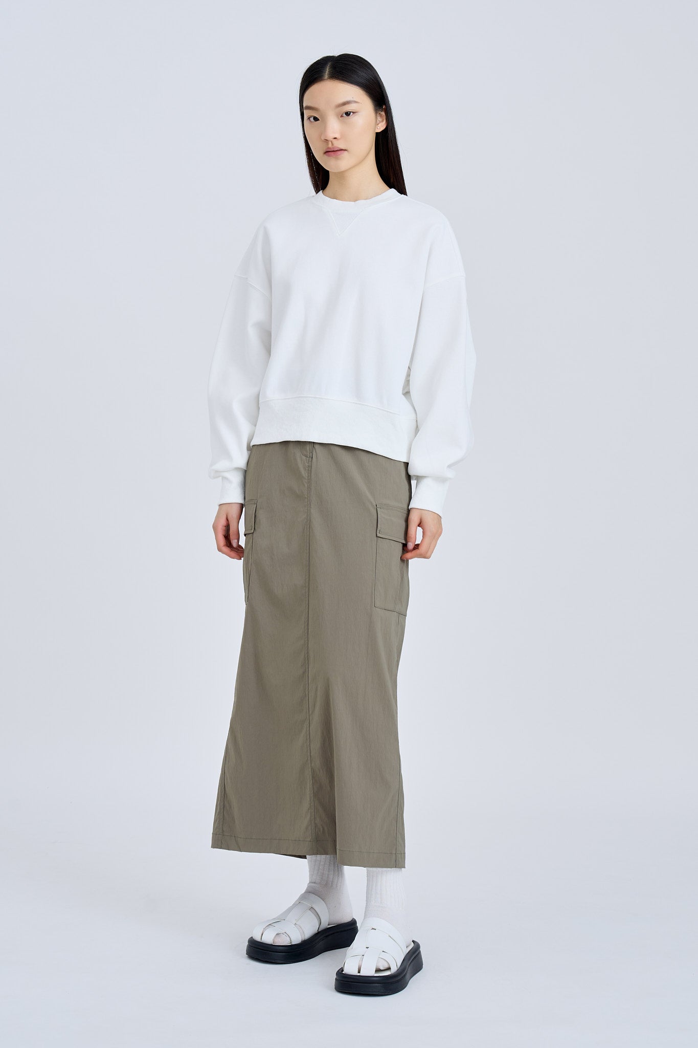 Long Sleeve Sweatshirt - Cream