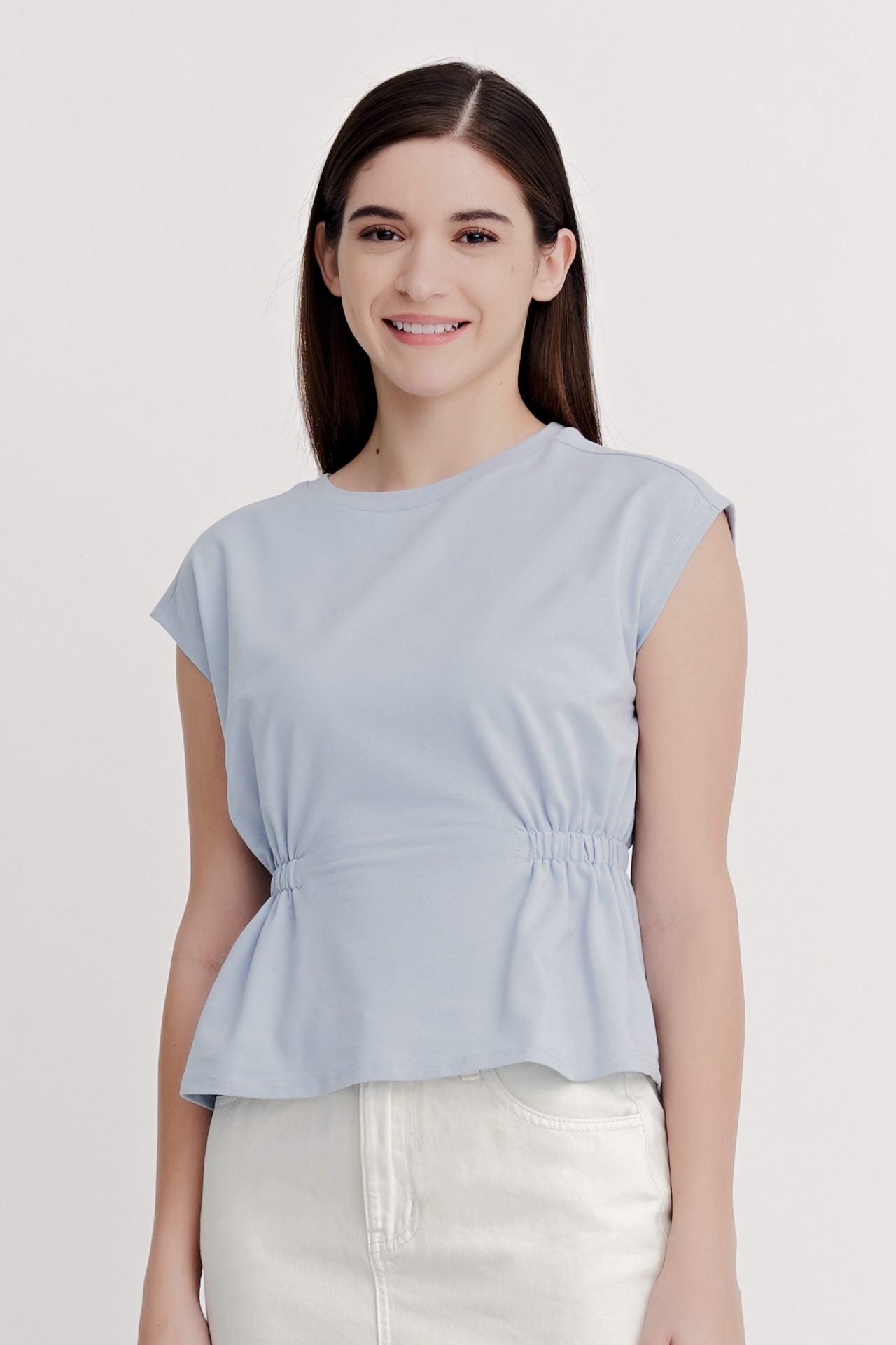 Cotton Patch Pocket Blouse - Dusty Blue