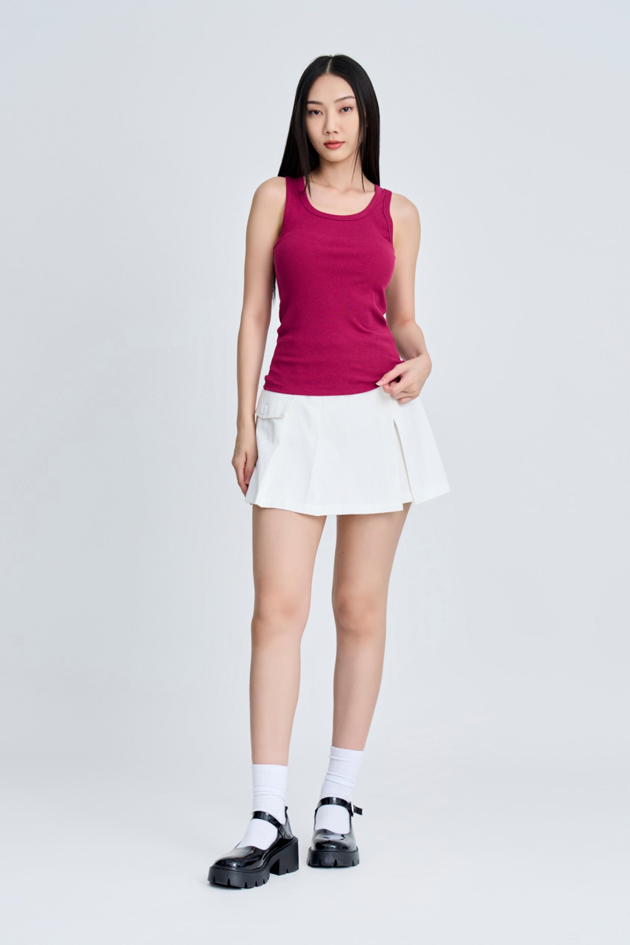 Ribbed Camisole - Plum