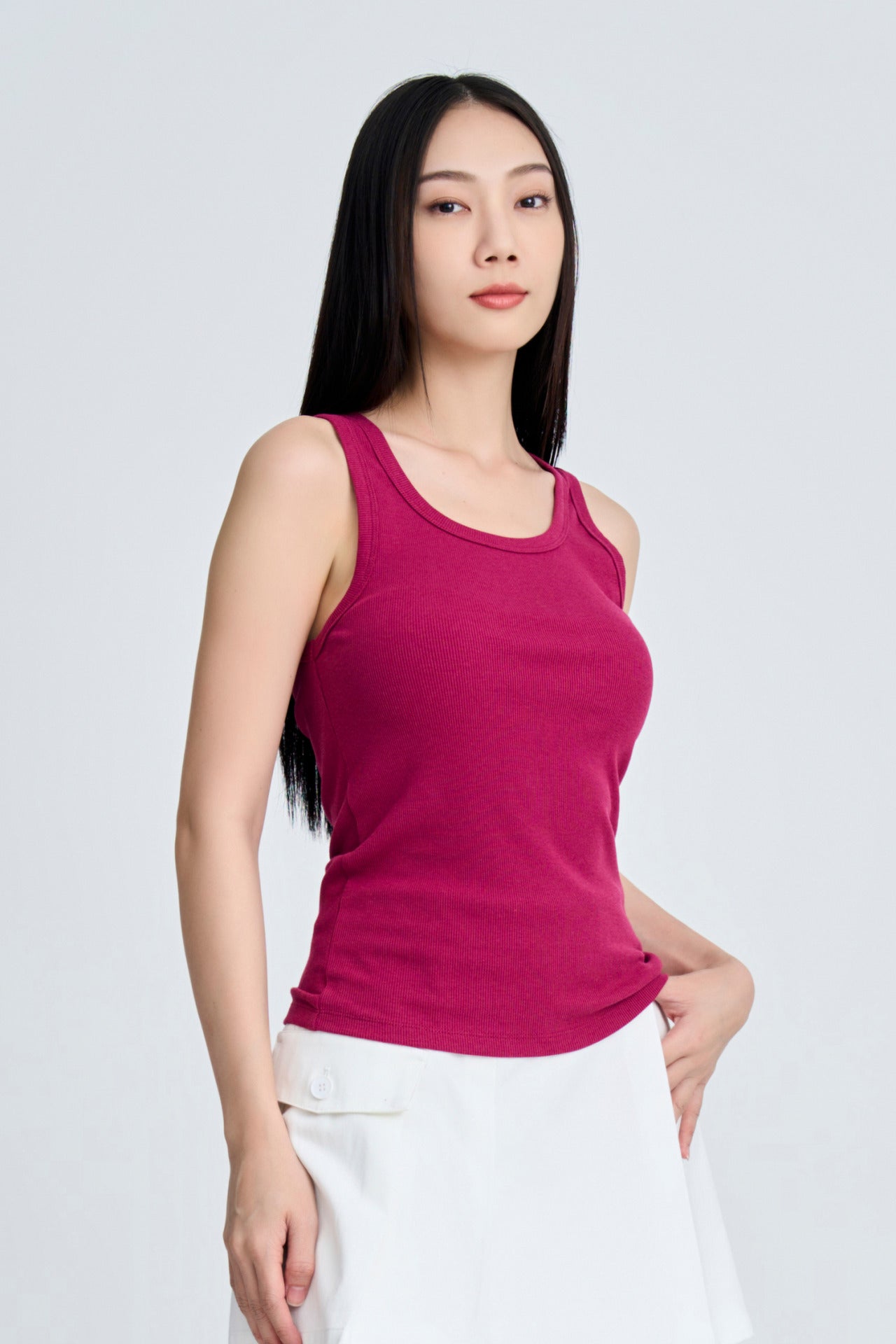Ribbed Camisole - Plum