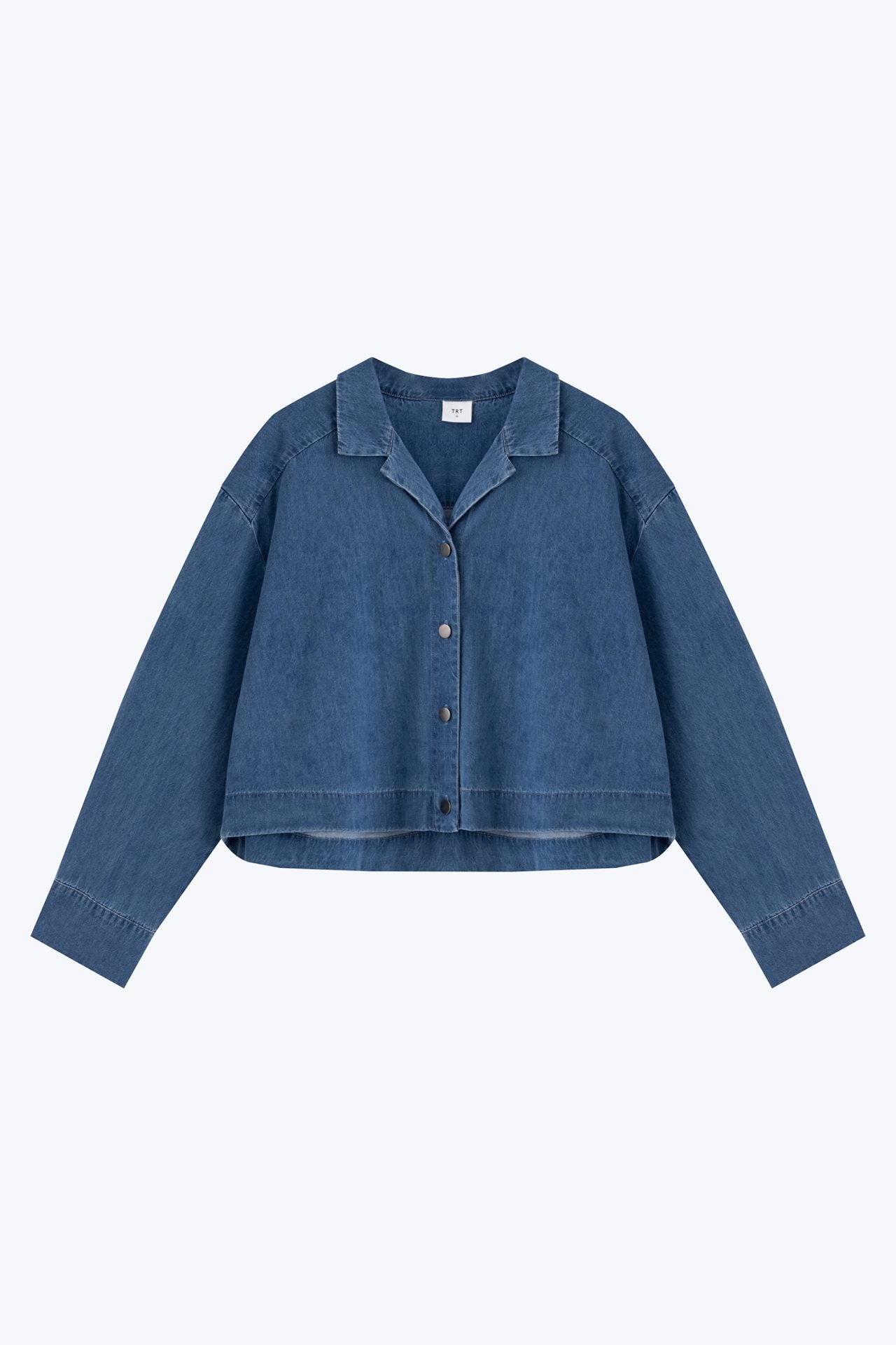 Denim Long Sleeve Blouse - Denim