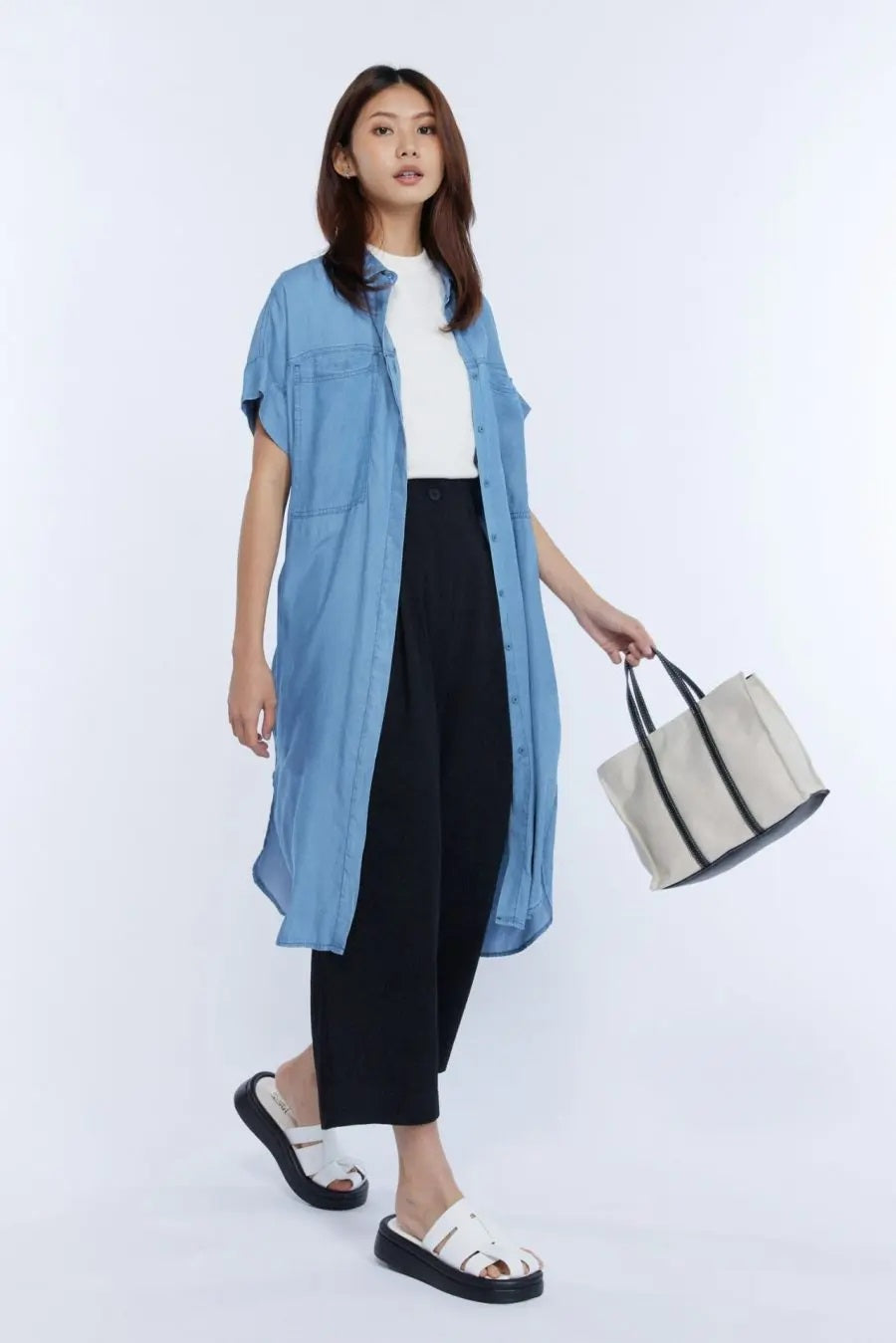 Denim Patch Pocket Dress