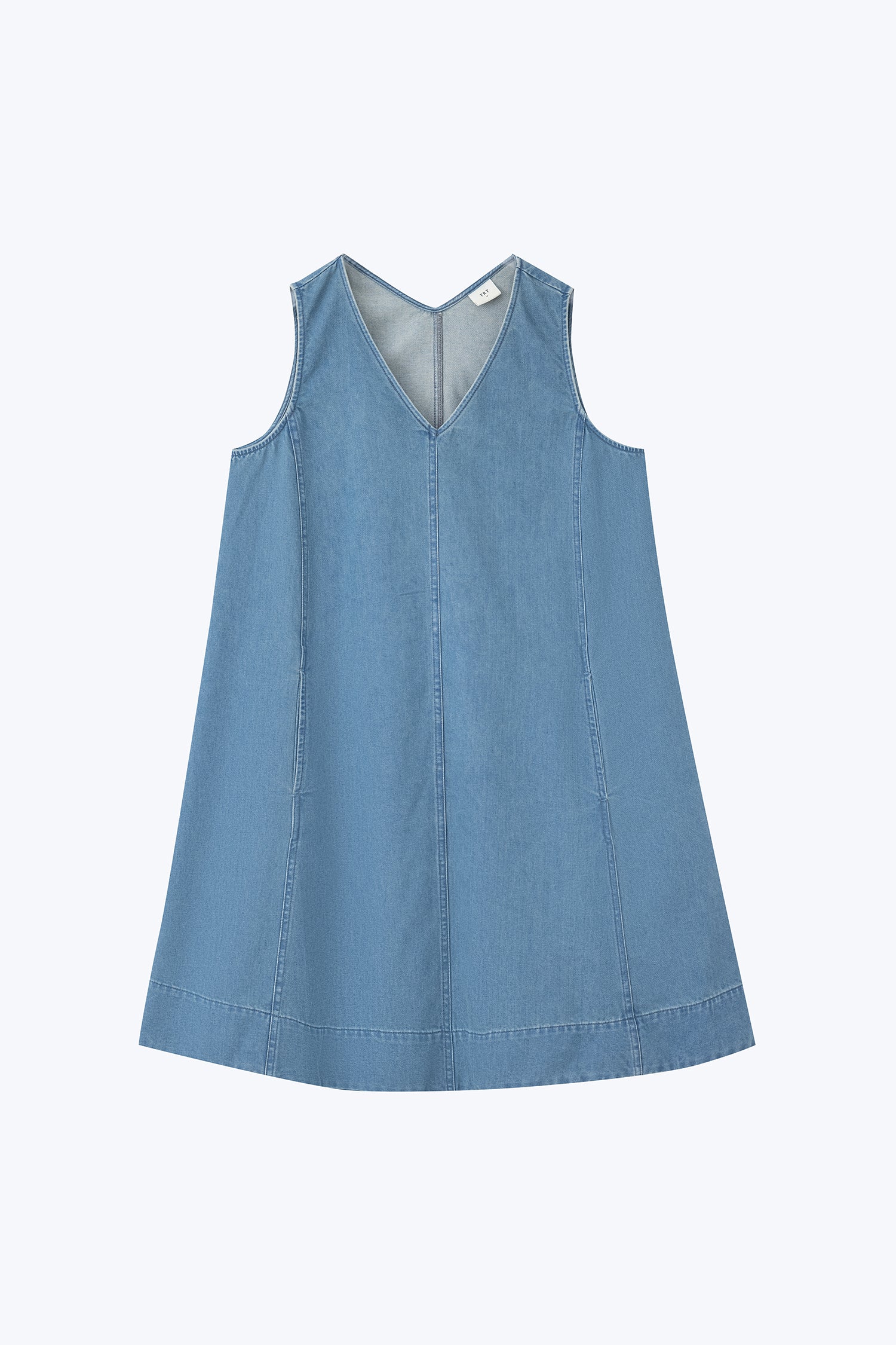Denim Panel Dress - Denim