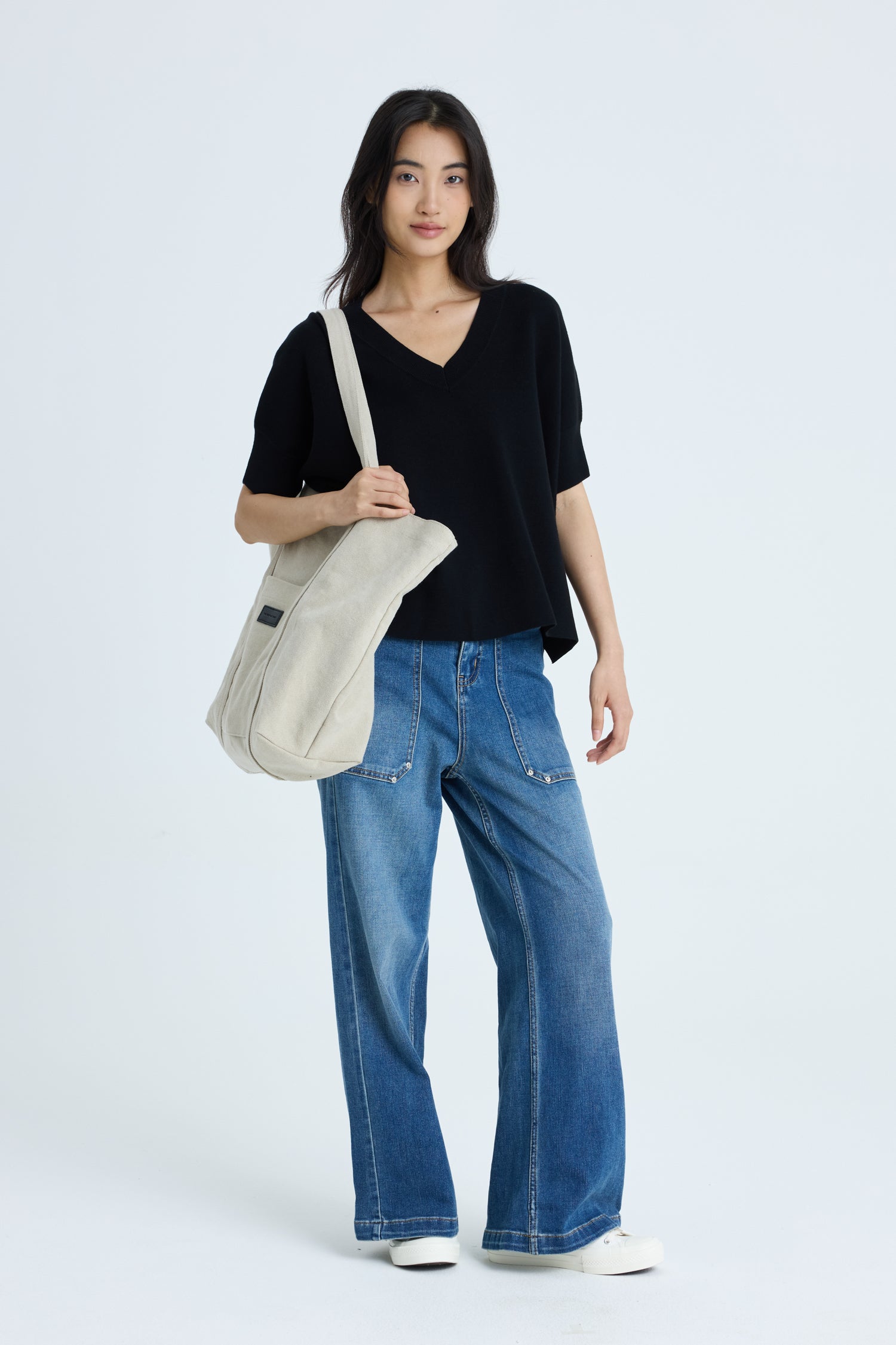 Denim High Waisted Jeans - Denim