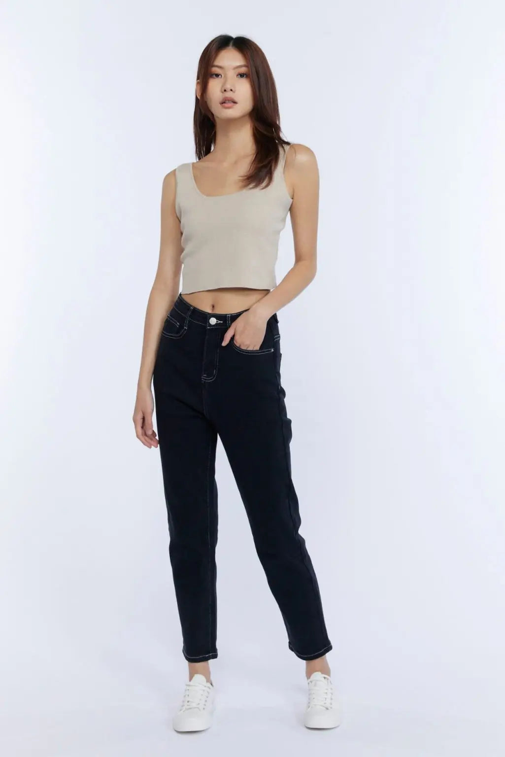 Cotton Twill Contrast Stitch Jeans