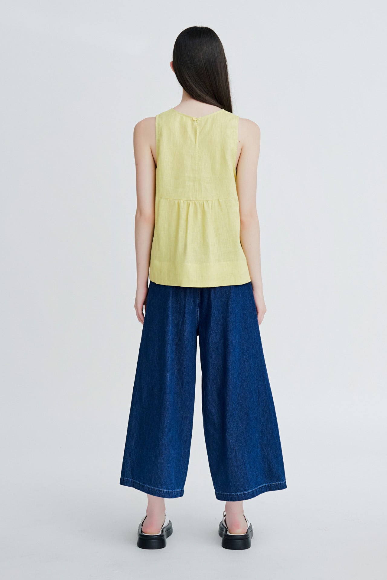 Denim Straight Trousers