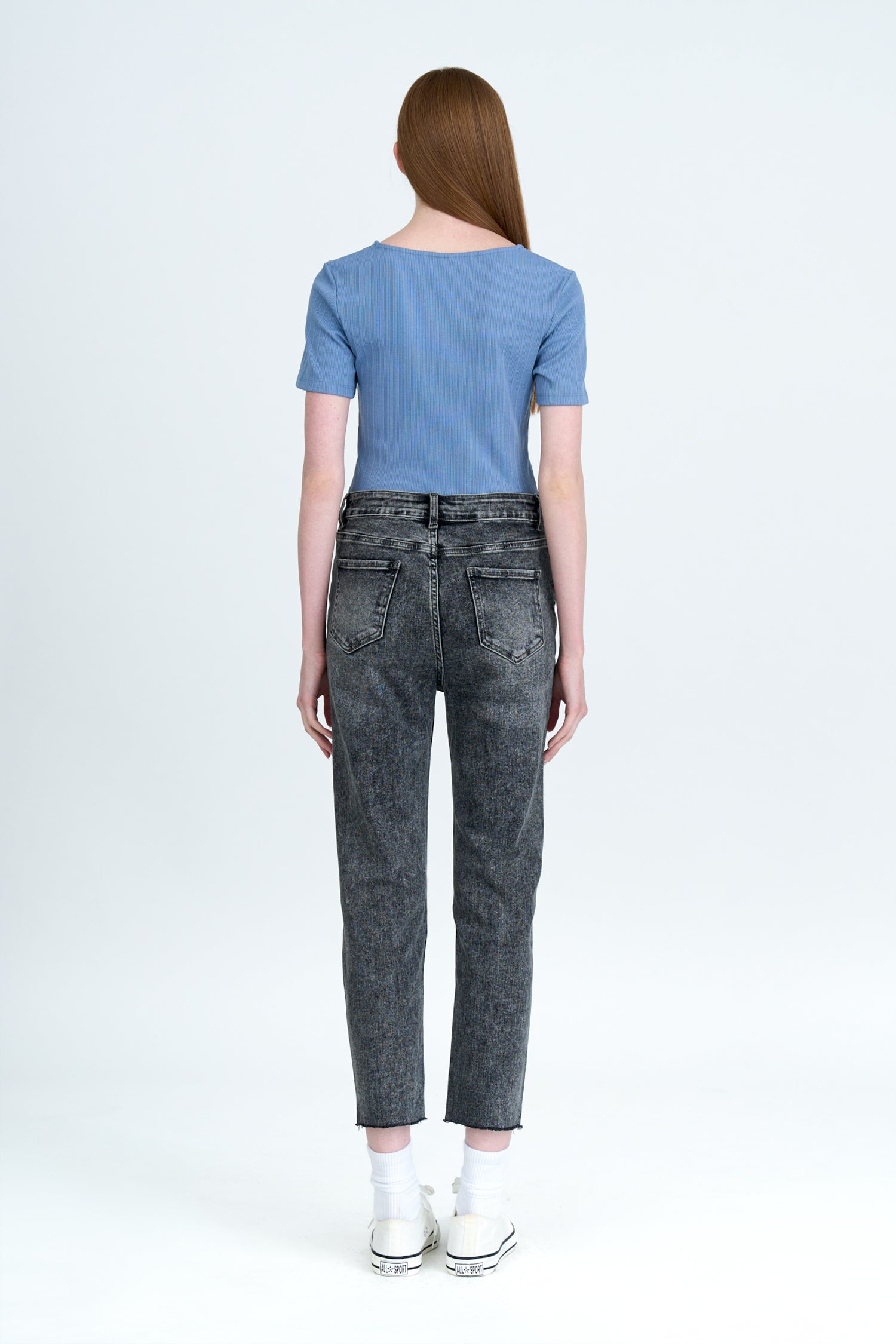 Ripped Slim Fit Jeans - Grey