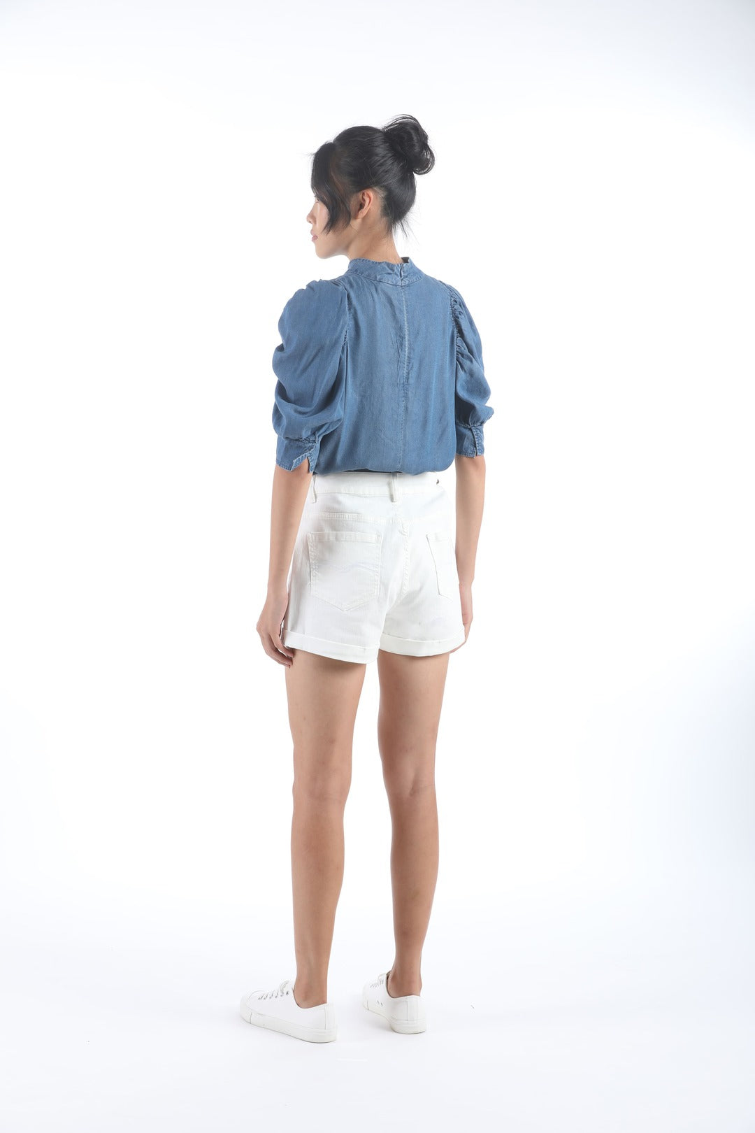 High-Waisted Denim Shorts