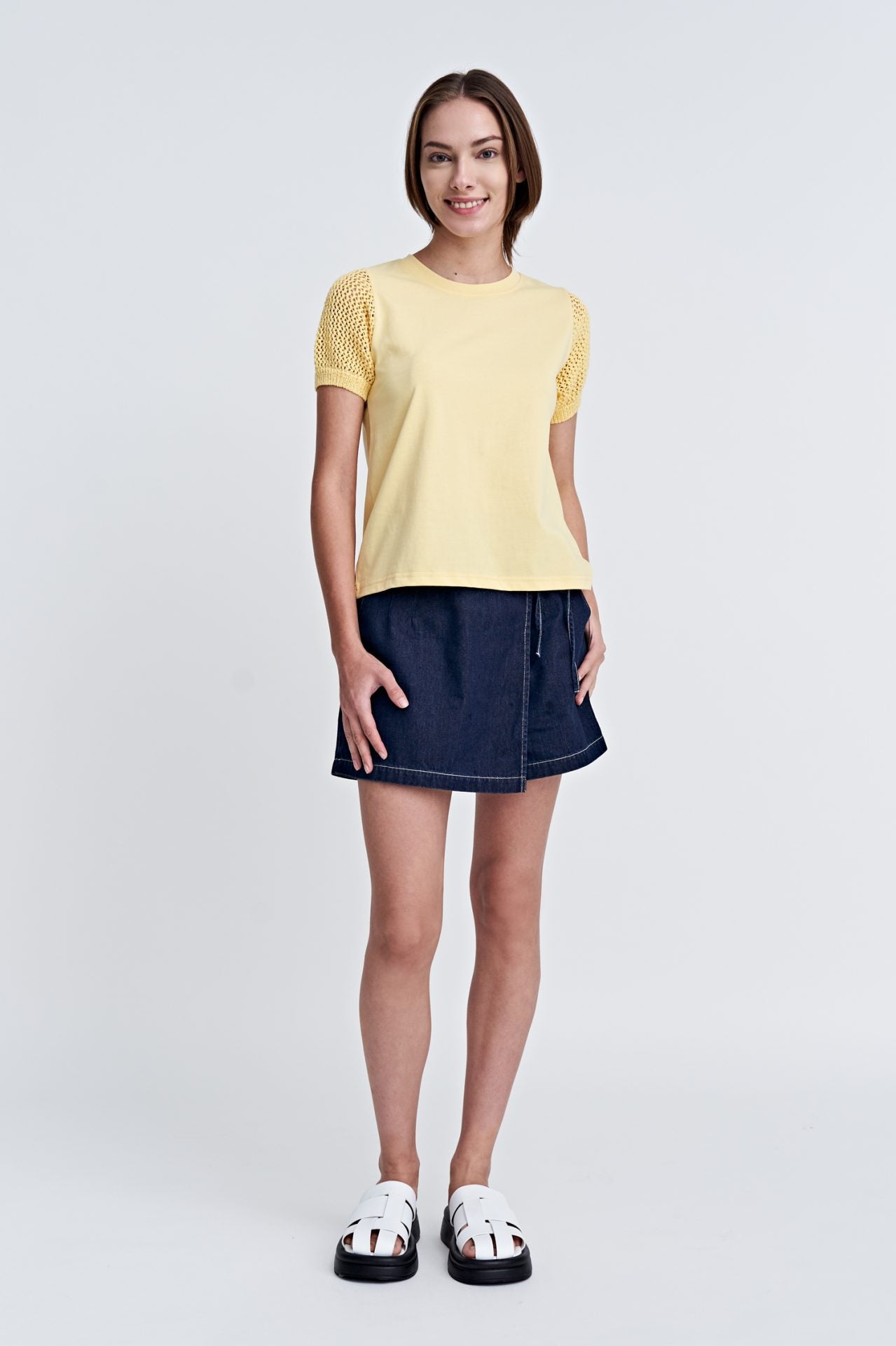 Denim Overlap Skort