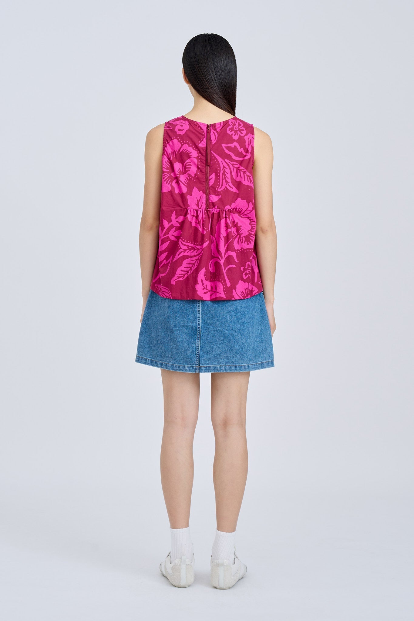 Patch Pocket Skort - Denim