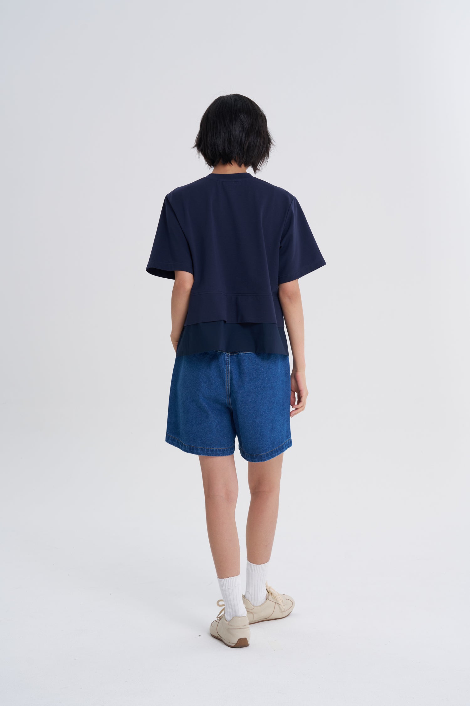 Drawcord Shorts - Light Denim
