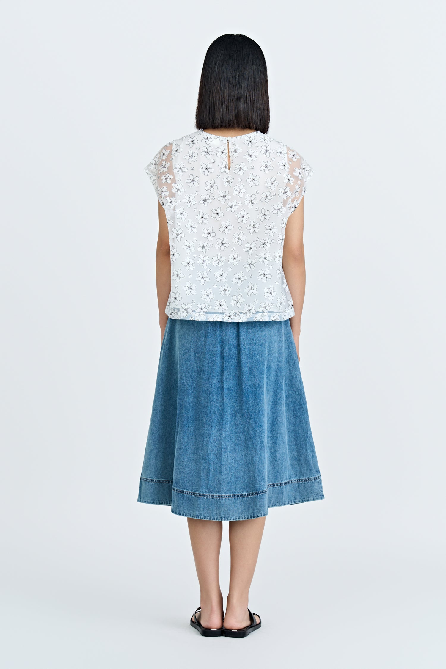 Denim Circular Skirt - Denim