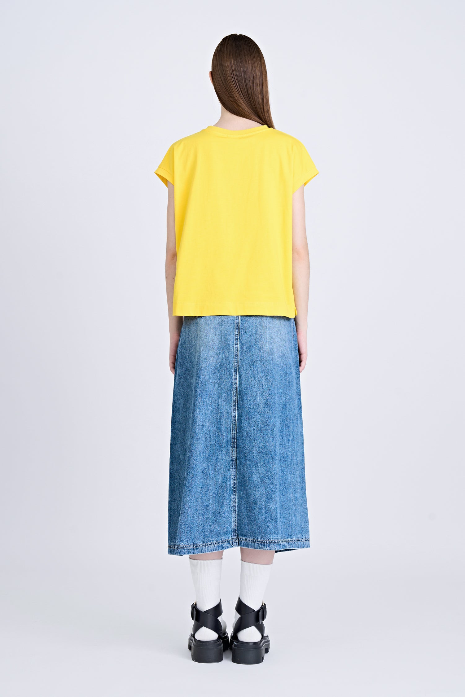Denim A-Line Skirt - Denim
