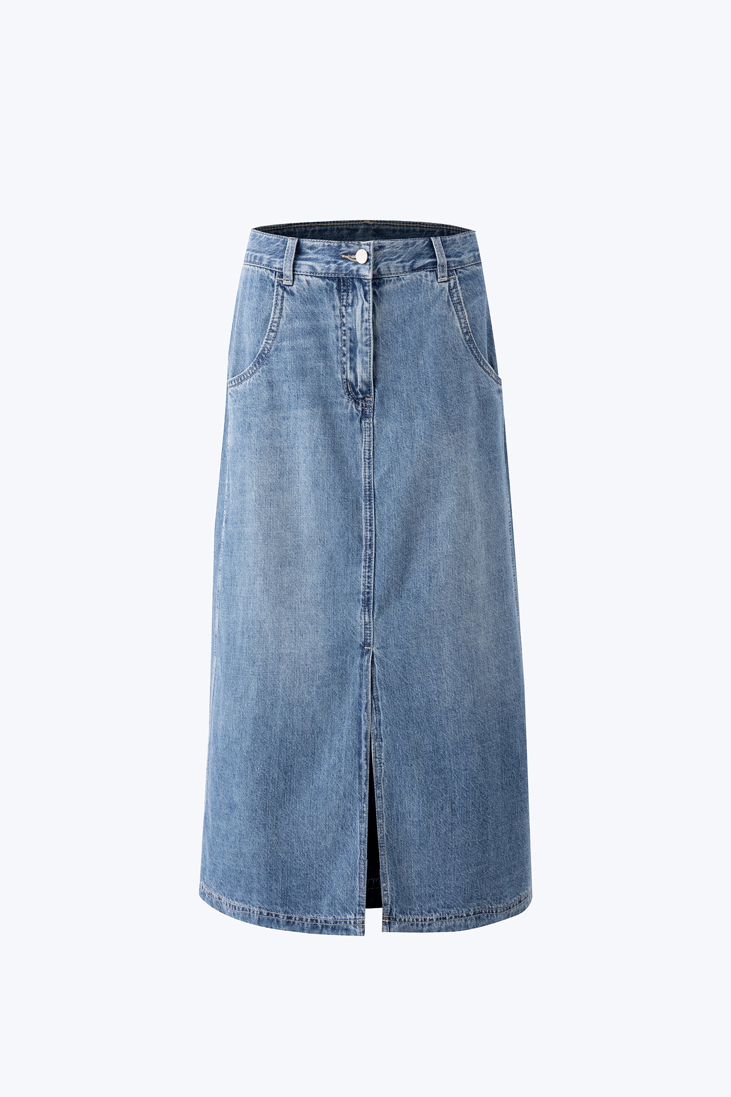 Denim A-Line Skirt - Denim