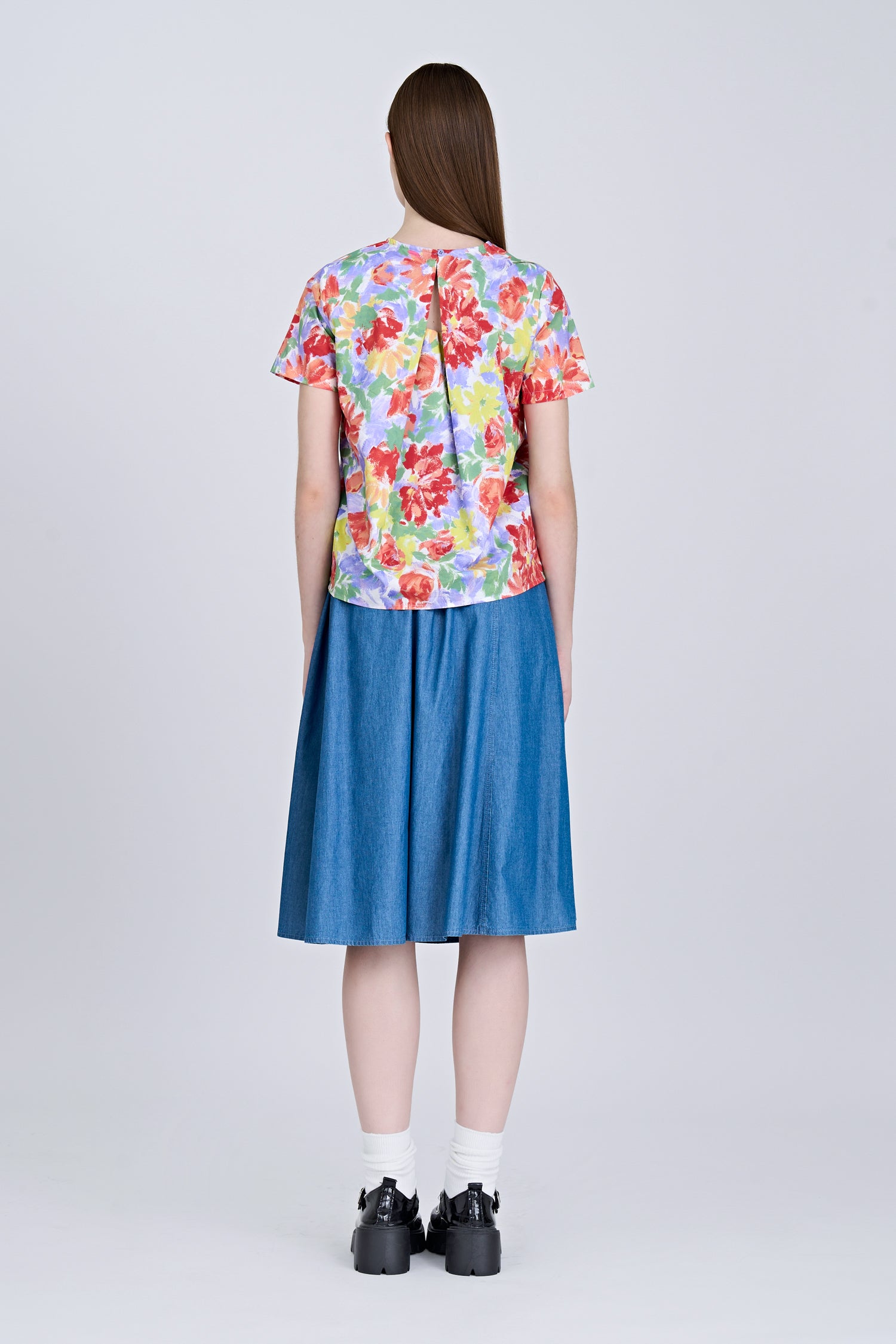 Gathered Skirt - Denim