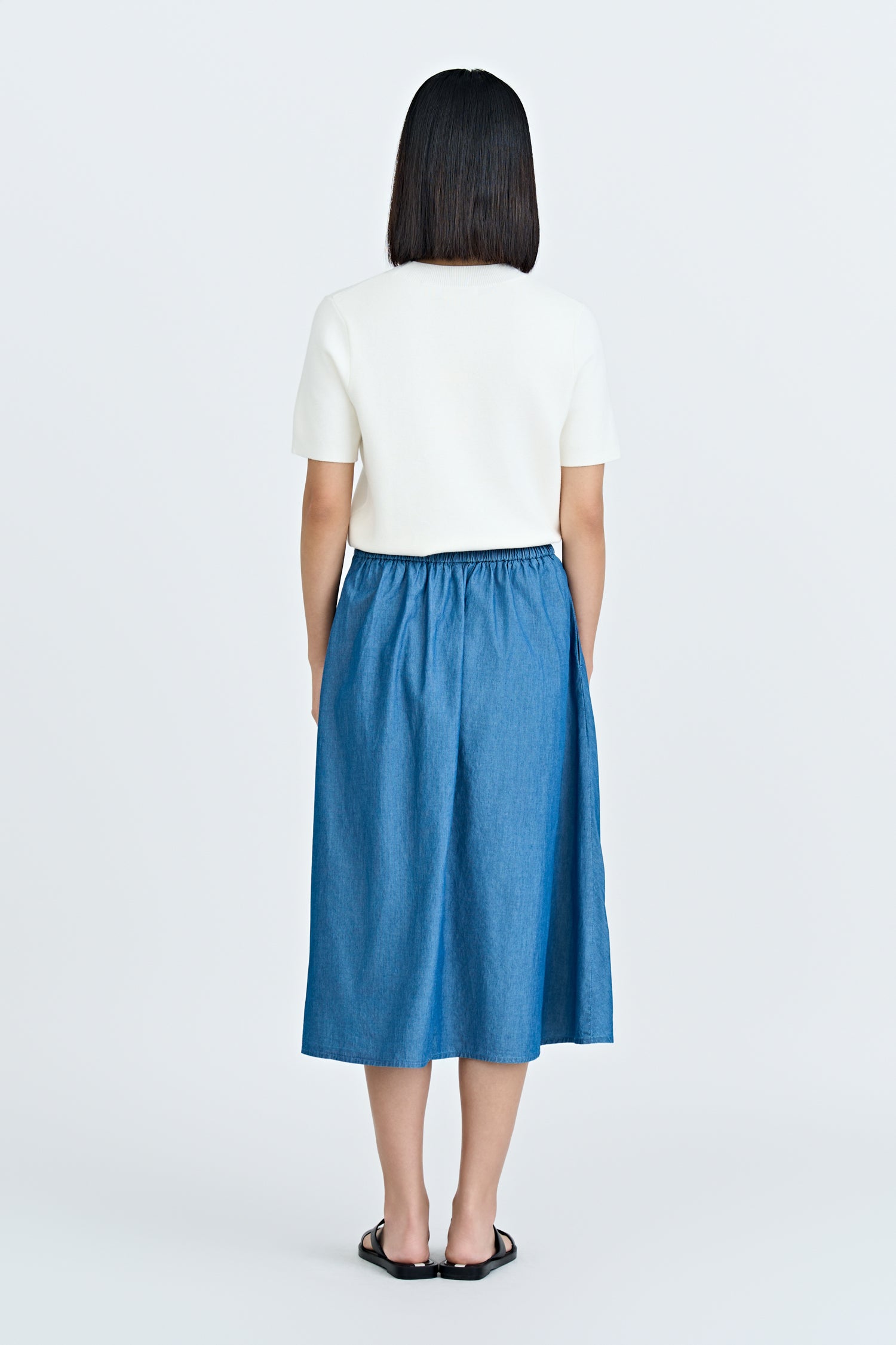 Denim D-Rings Skirt - Denim