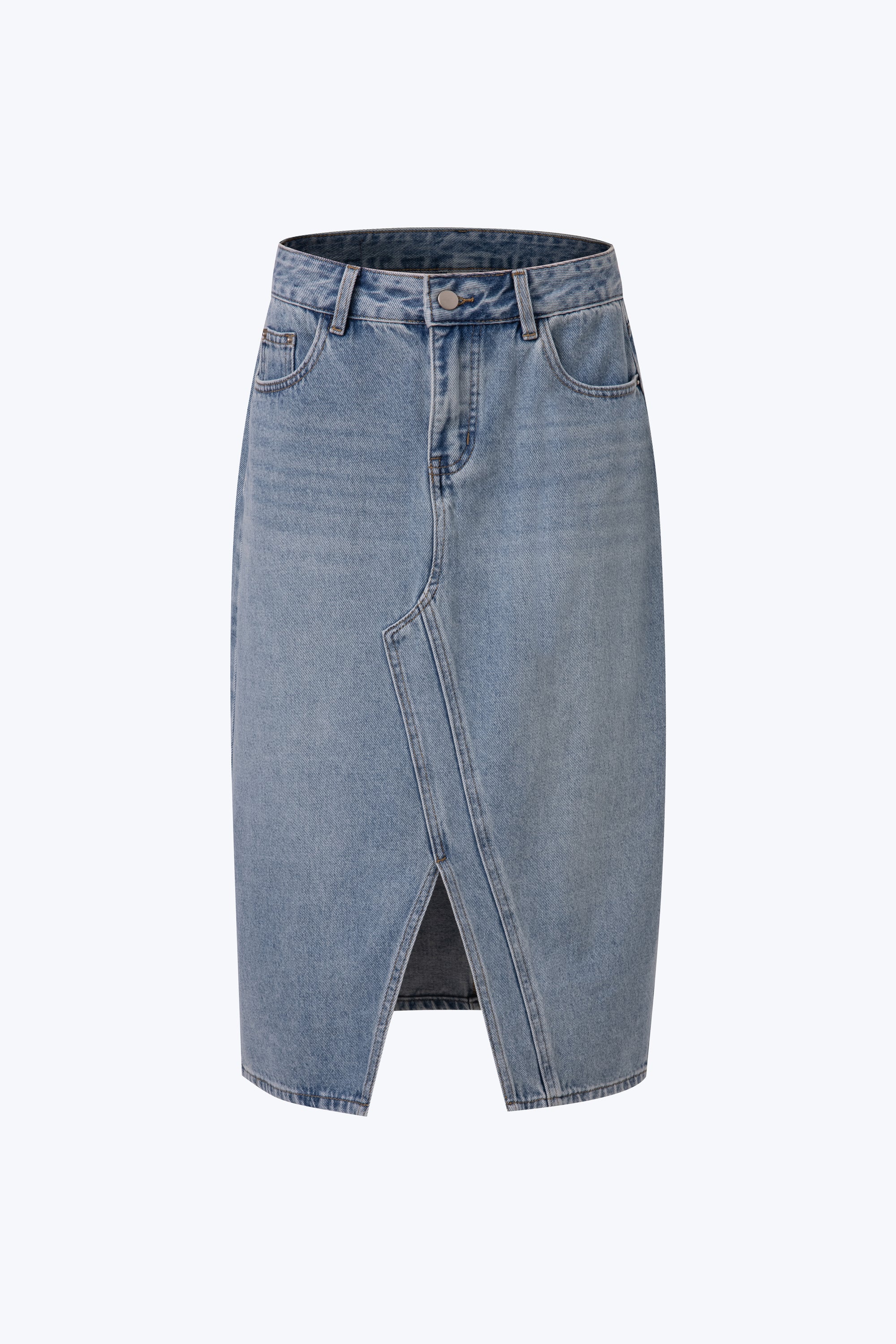 Front Slit Skirt - Denim