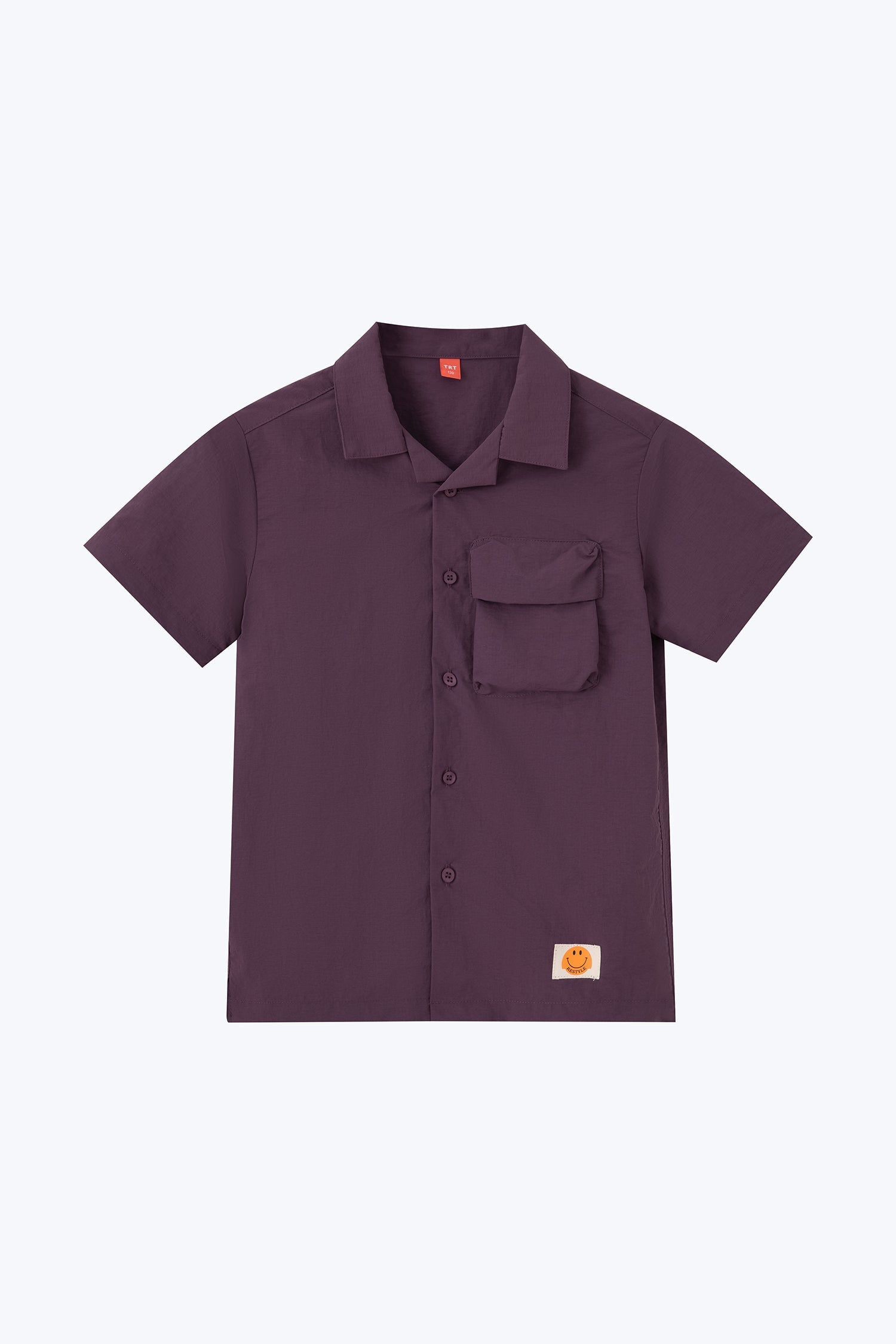 Utilty Button-Up Shirt - Plum