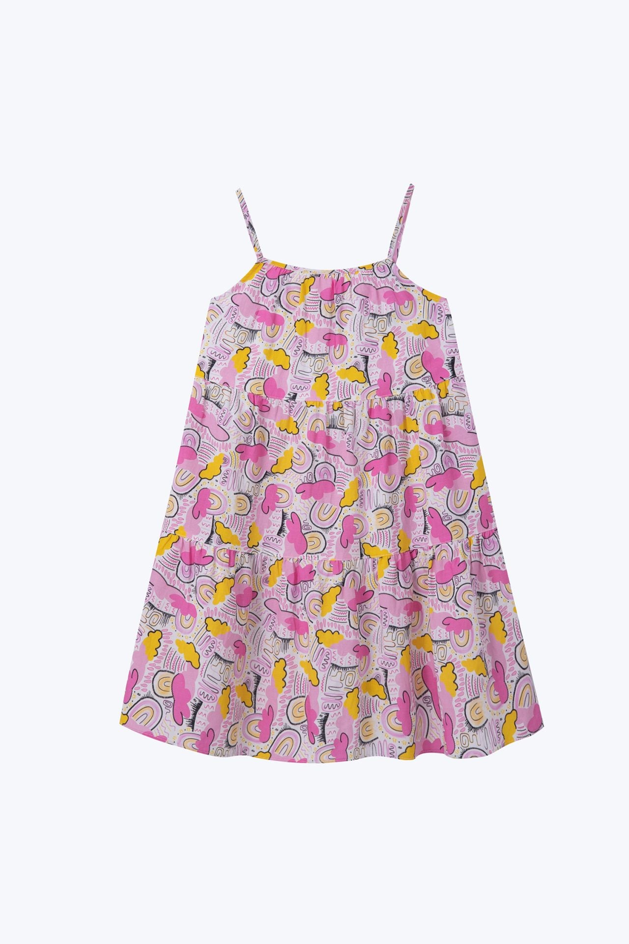 Triple Tier Cloud Doodle Dress