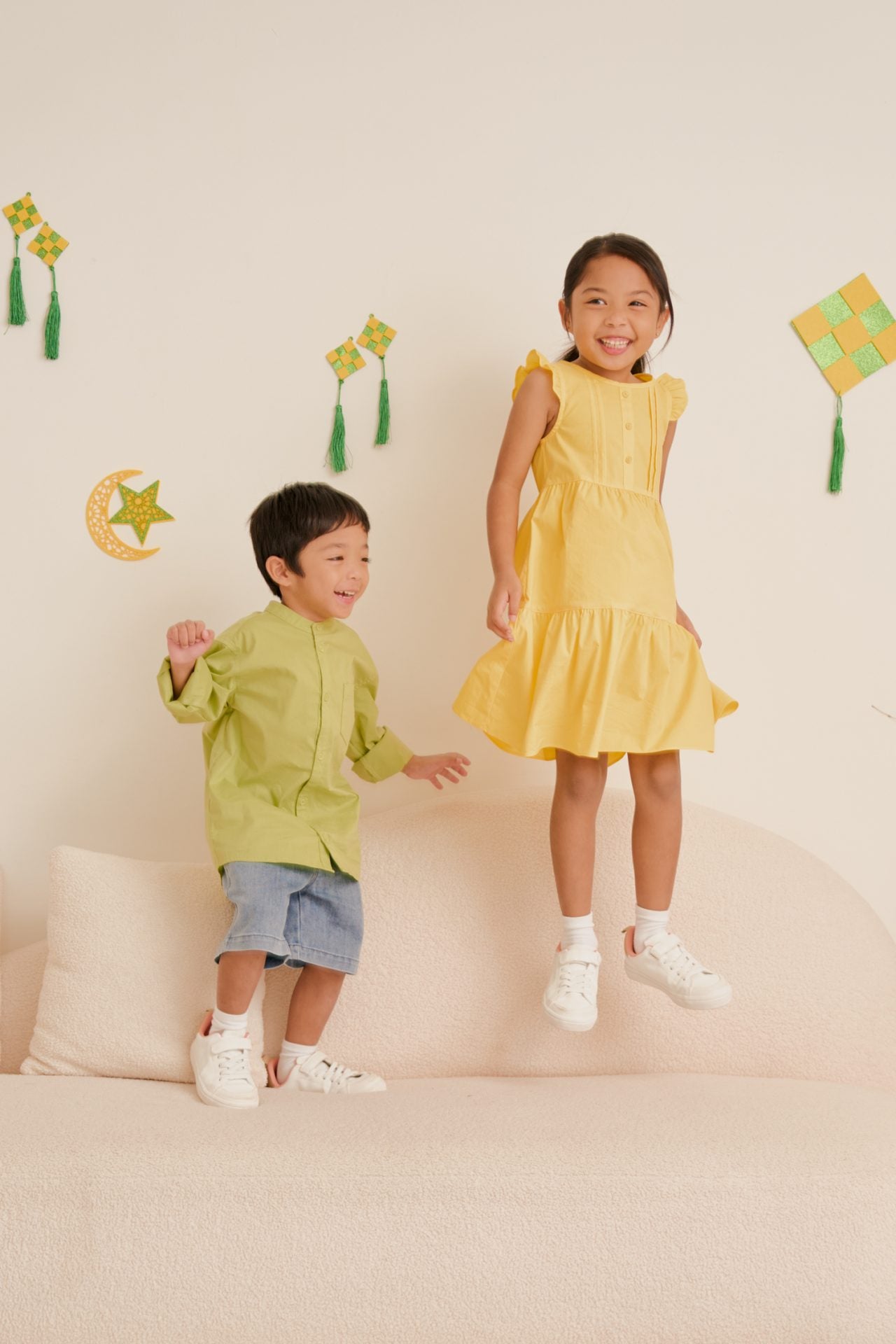 Triple Tiered Dress - Canary