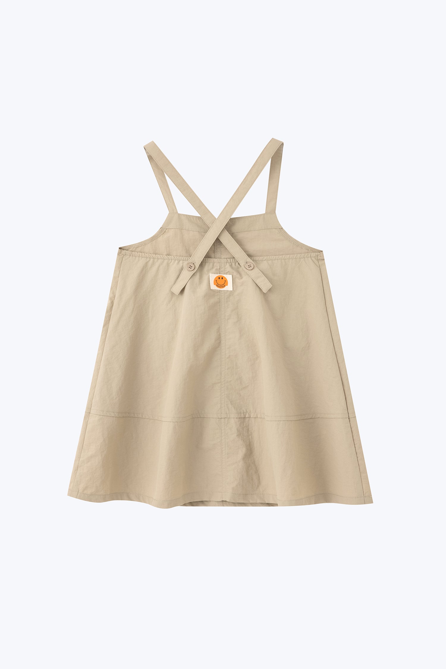 Dungaree Patch Pocket Dress - Sage