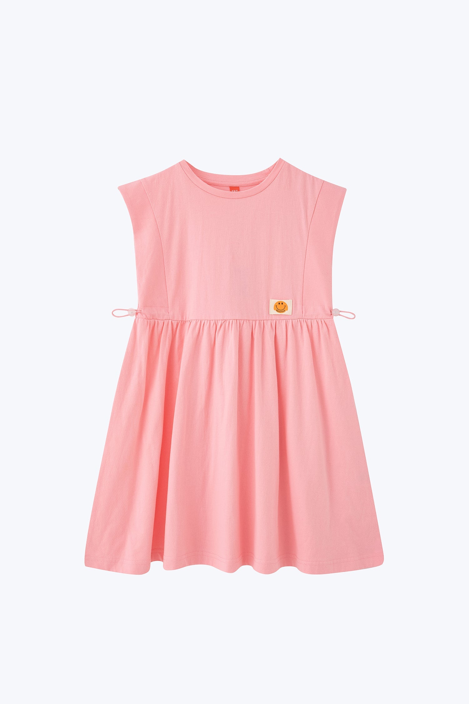 Sleeveless Kid's Dress with Side Toggle - Pink