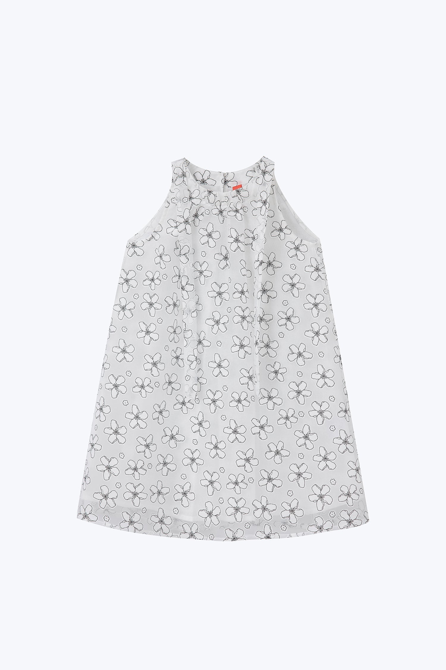 Floral Bow Tie Dress - Cream