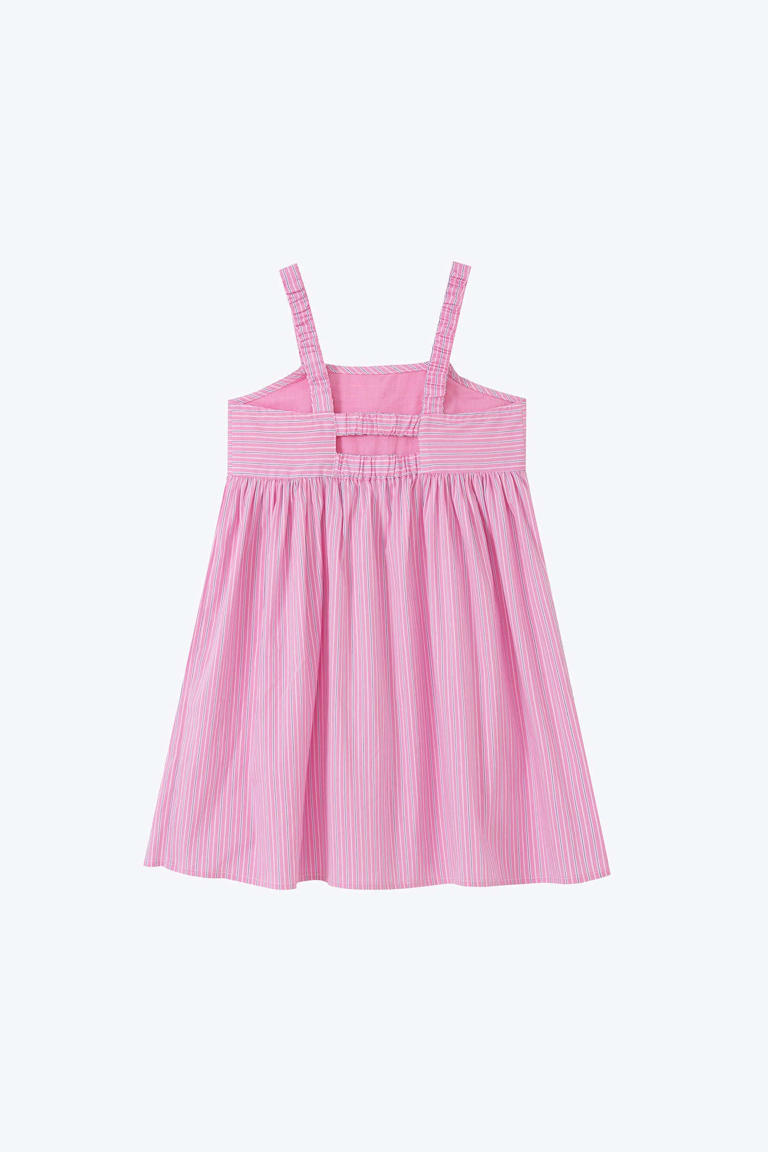 Striped Shoulder Strap Dress - Pink Stripes