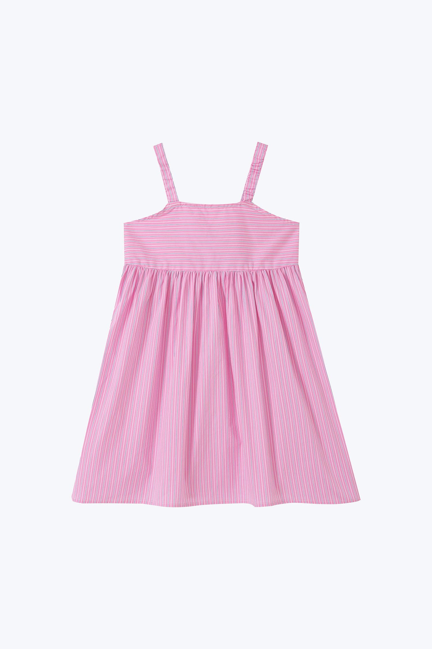 Striped Shoulder Strap Dress - Pink Stripes